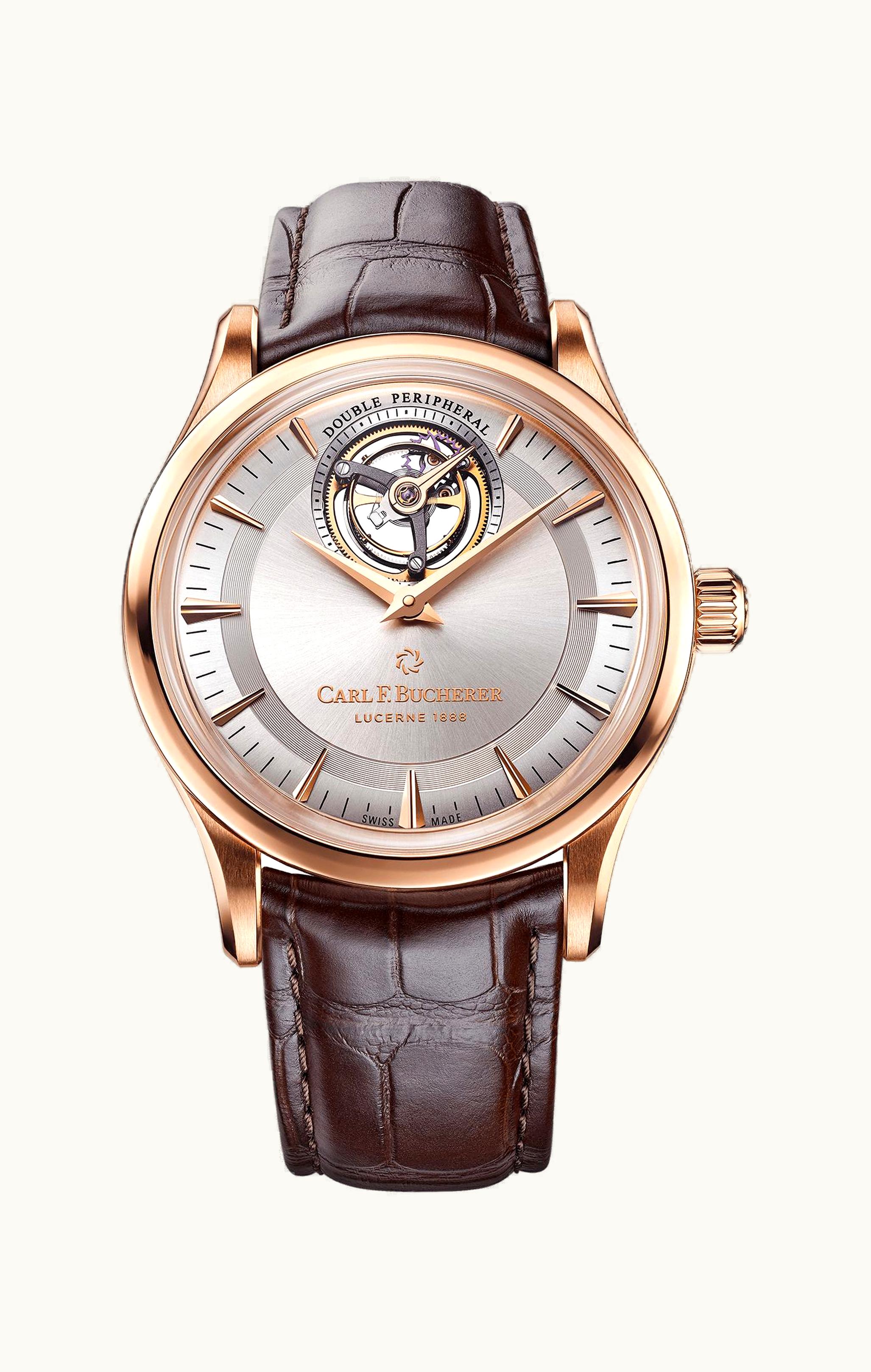 Carl F. Bucherer Heritage Tourbillon Double Peripheral Rose Gold / Silver