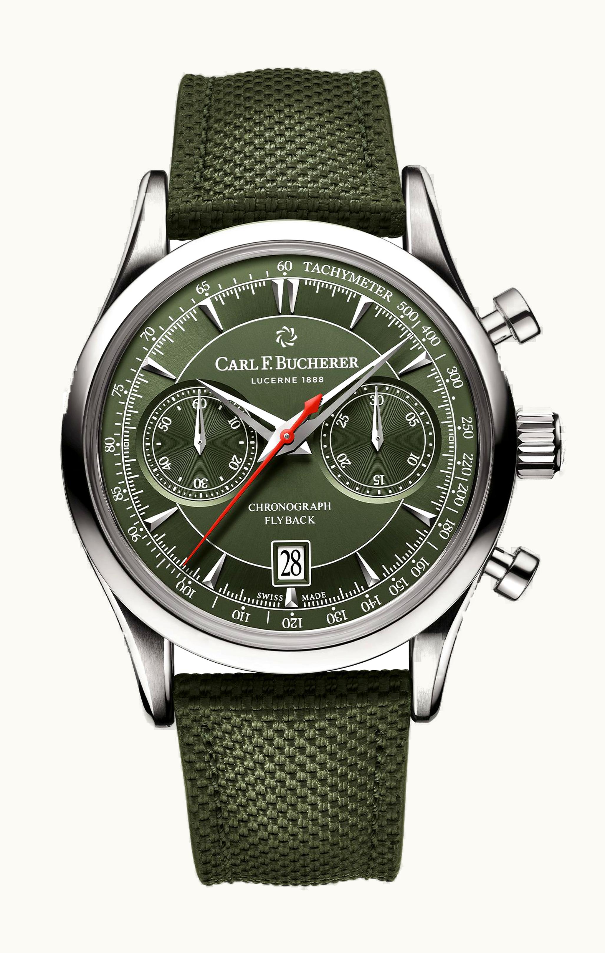 Carl F. Bucherer Manero Flyback Stainless Steel / Green