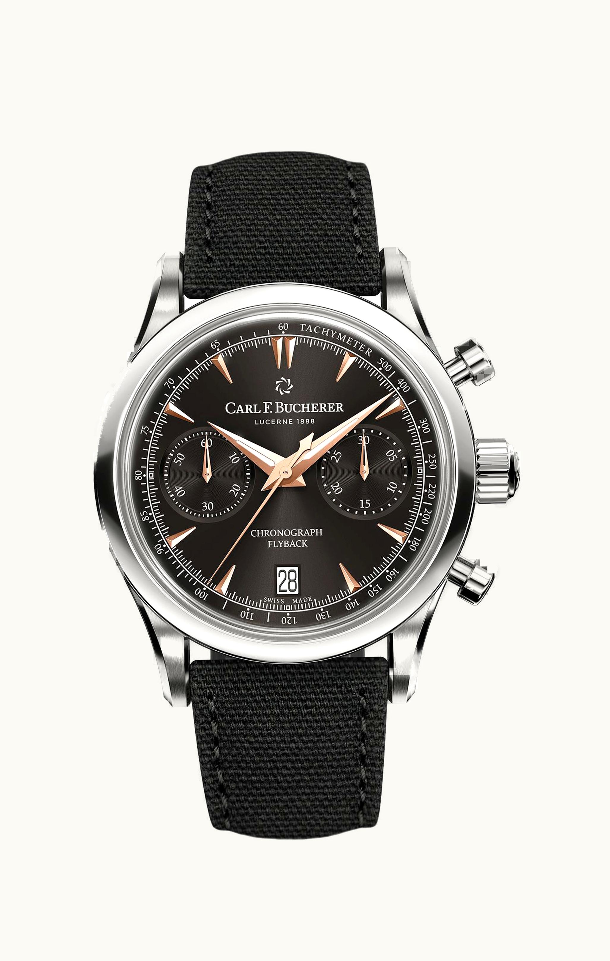 Carl F. Bucherer Manero Flyback 40 Stainless Steel / Black