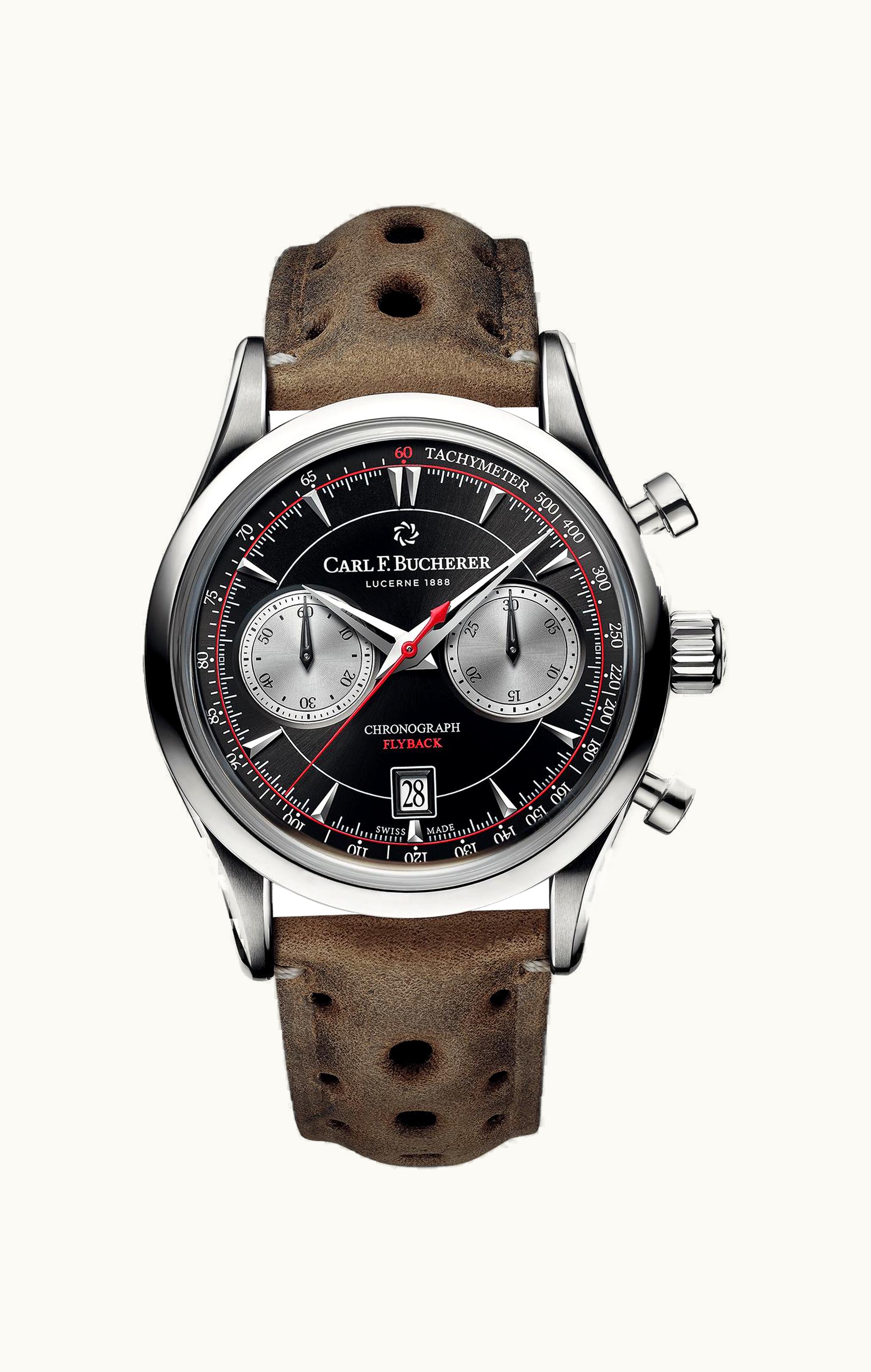 Carl F. Bucherer Manero Flyback Stainless Steel / Black