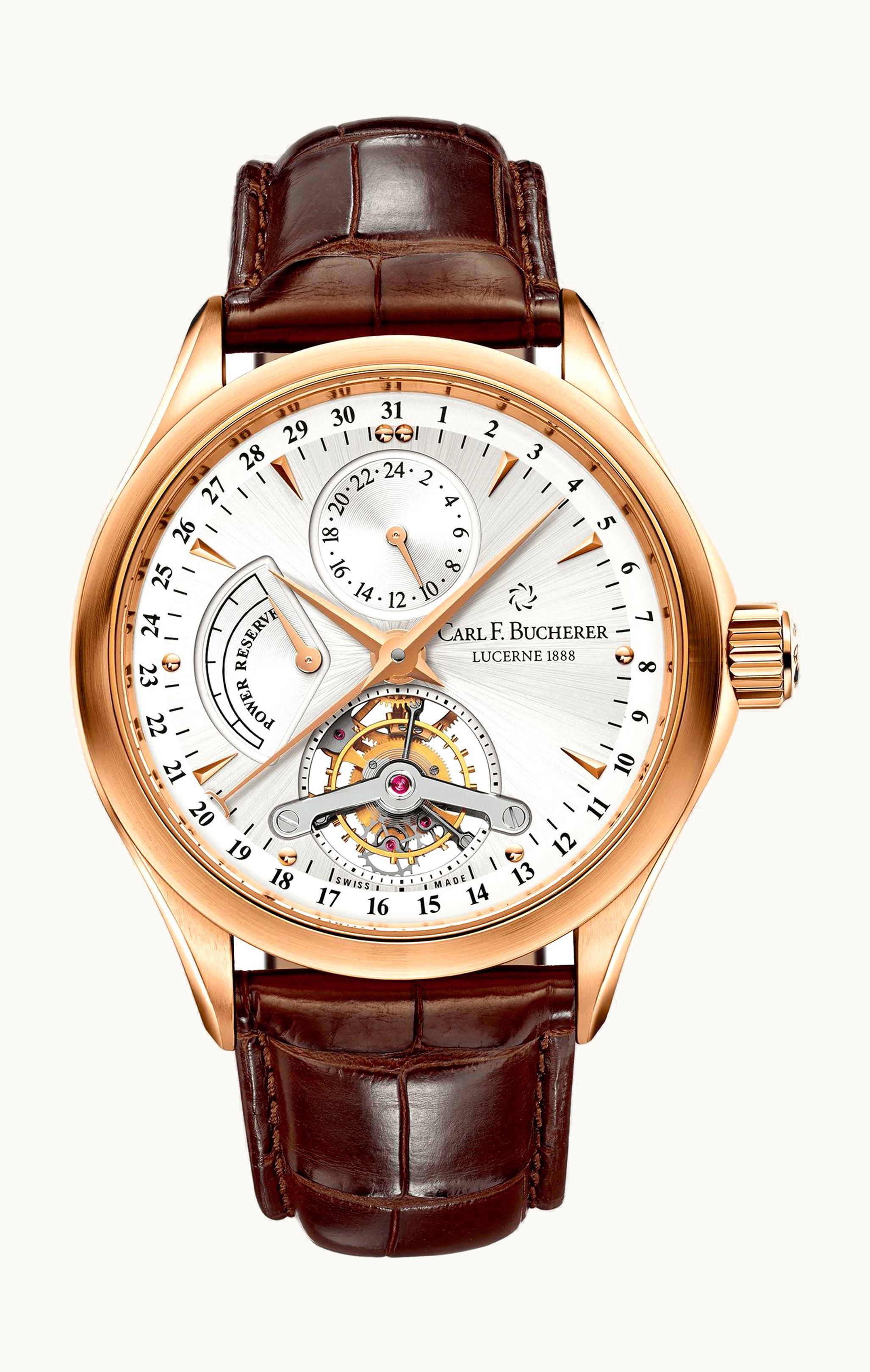 Carl F. Bucherer Manero Tourbillon Rose Gold / Silver