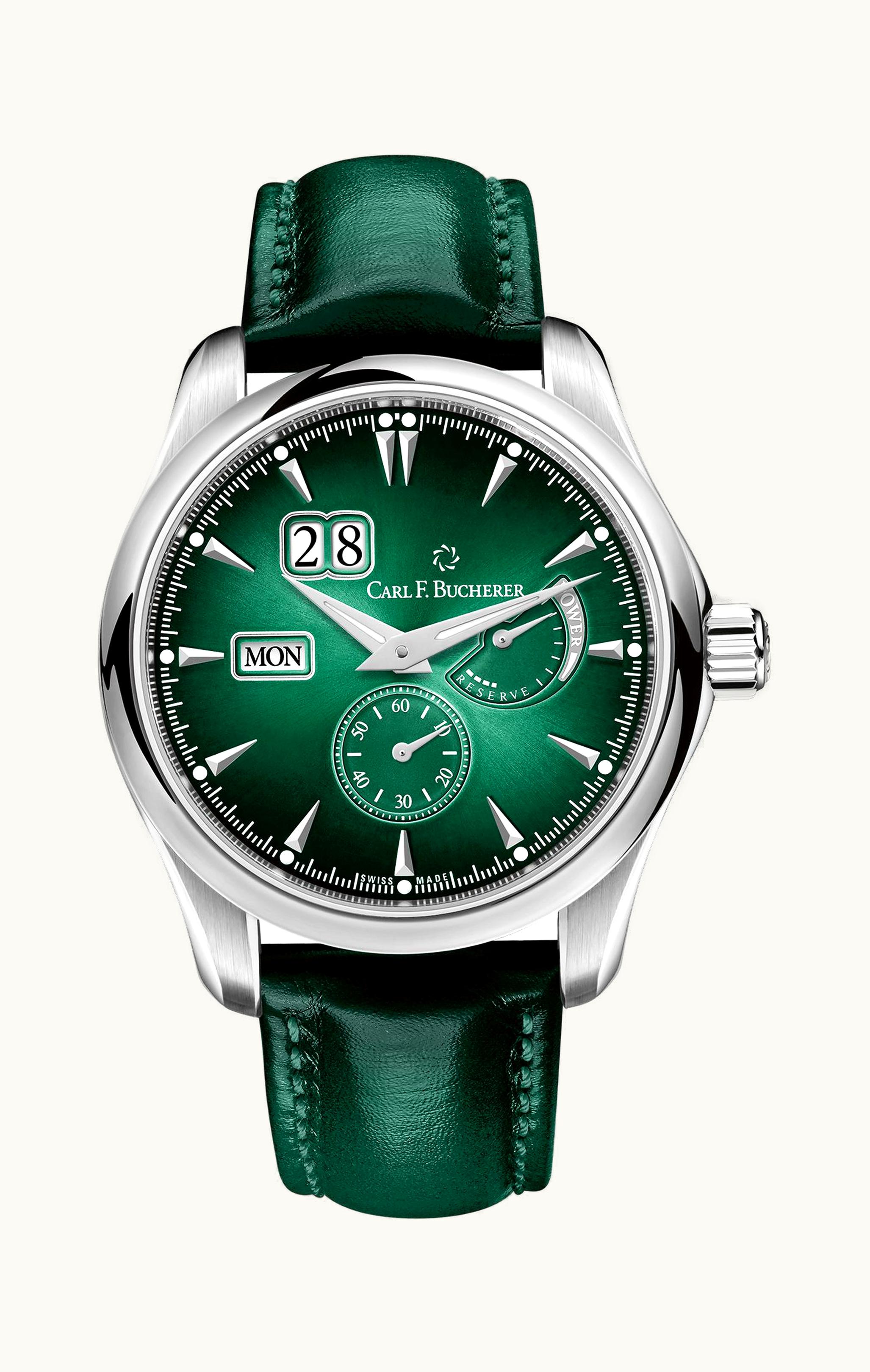 Carl F. Bucherer Manero PowerReserve Stainless Steel / Blue