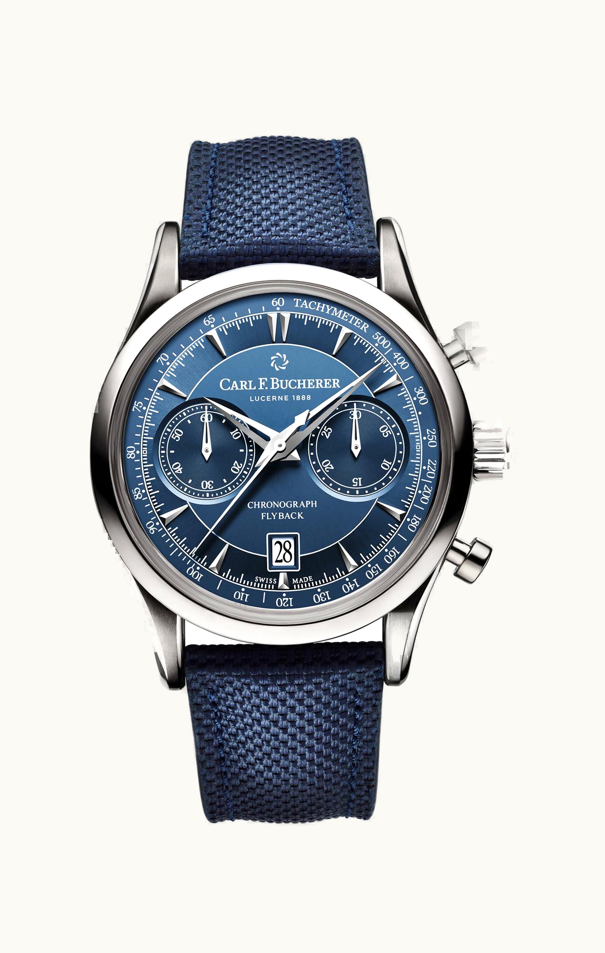 Carl F. Bucherer Manero Flyback Stainless Steel / Blue