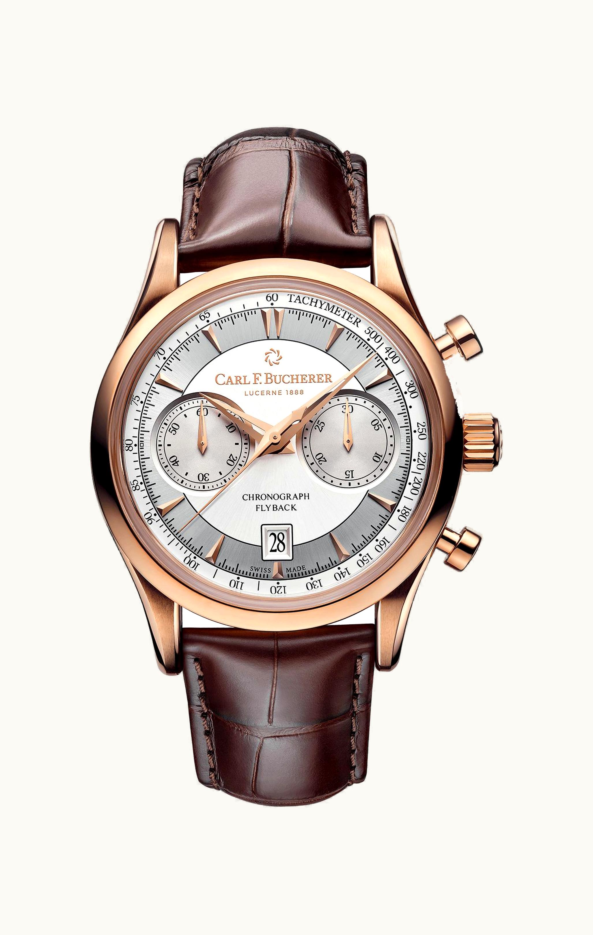 Carl F. Bucherer Manero Flyback Rose Gold / Silver