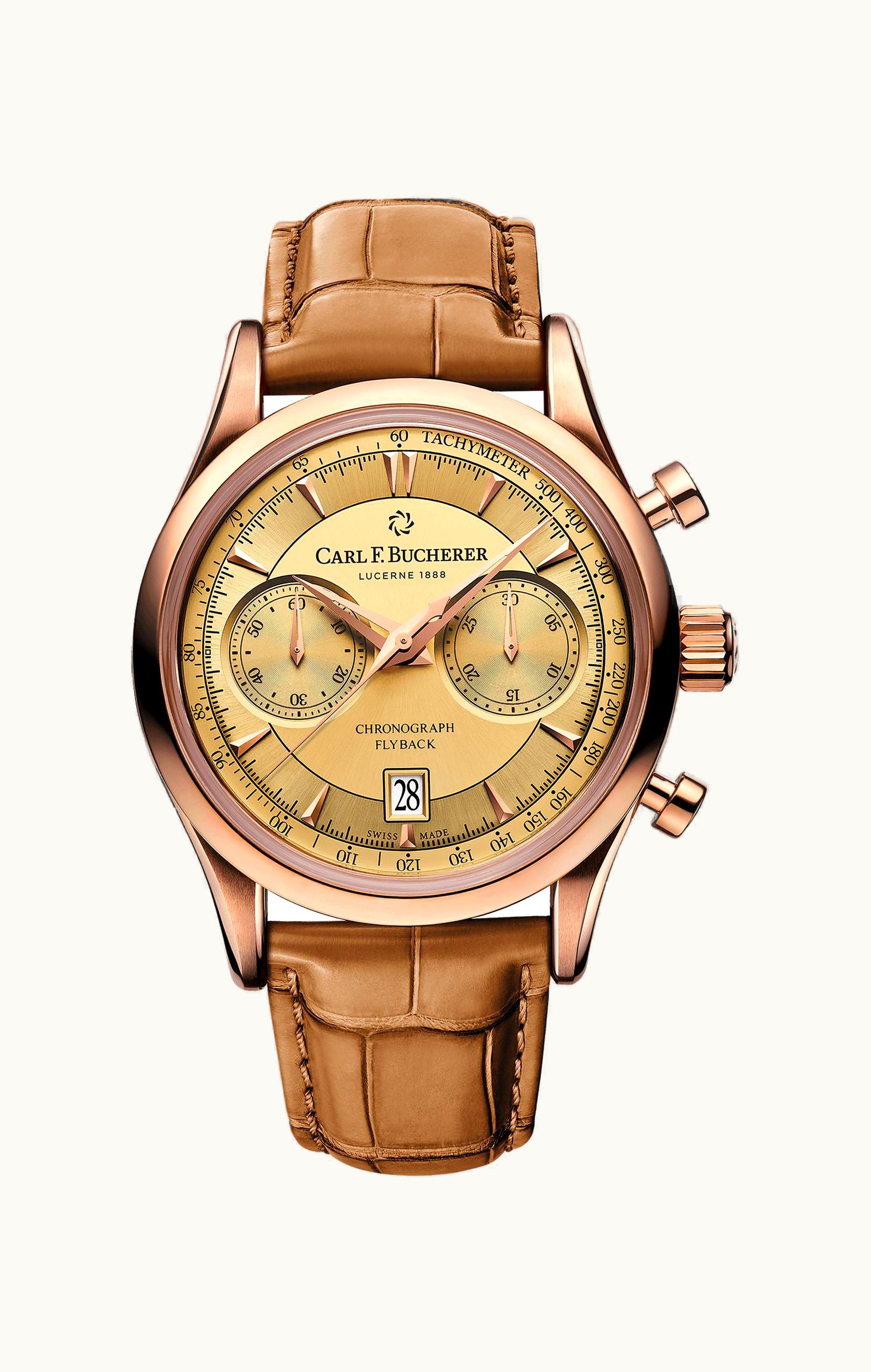Carl F. Bucherer Manero Flyback Rose Gold / Champagne