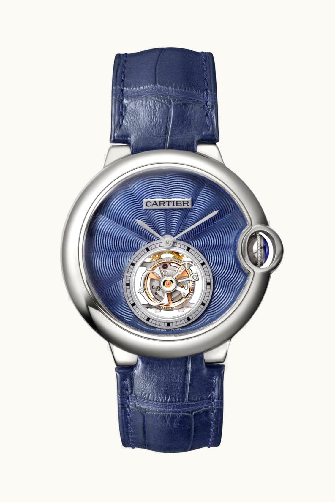 Cartier Ballon Blue de Cartier 39 Flying Tourbillon White Gold / Blue Enamel