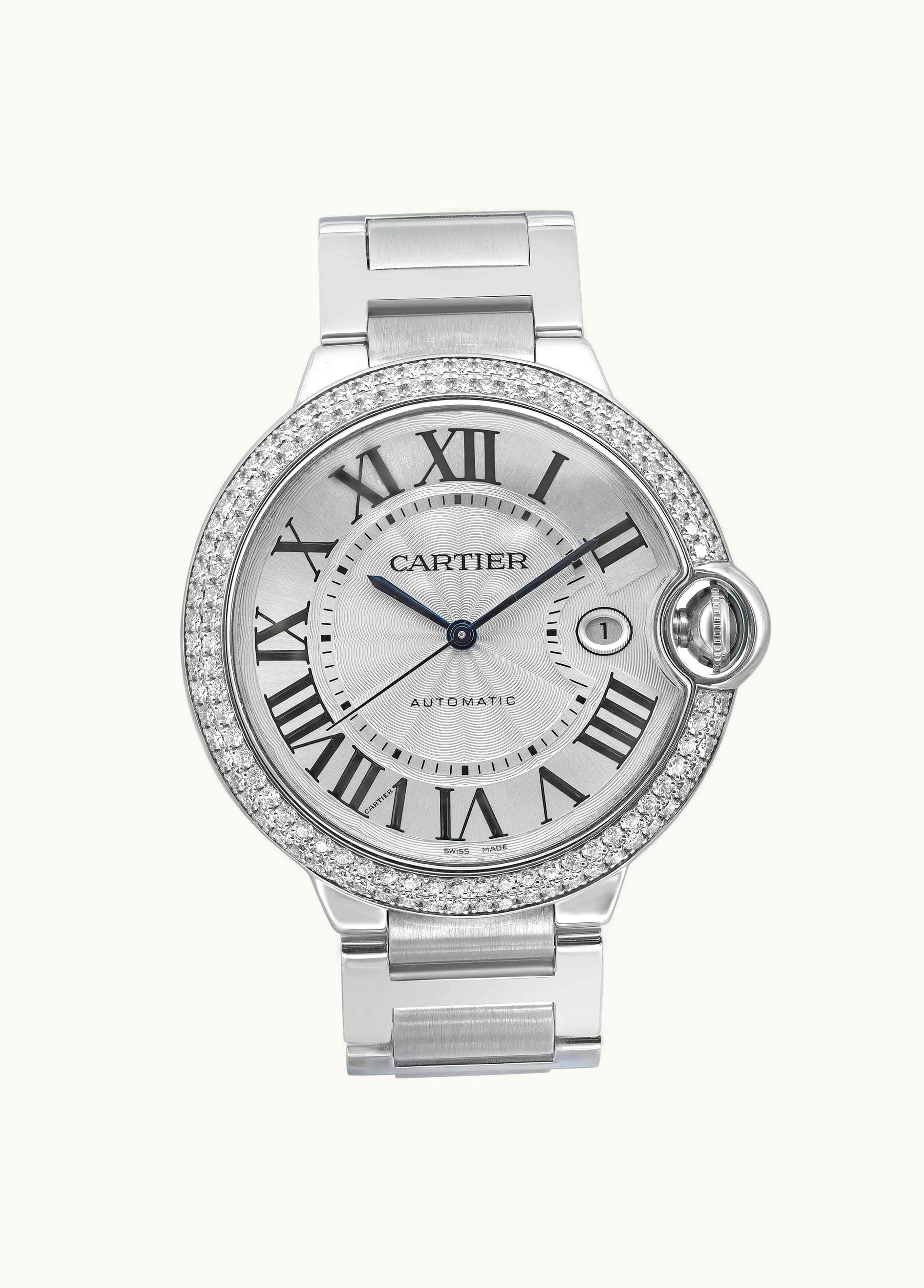 Cartier Ballon Blue de Cartier 36 Automatic White Gold / Diamonds / Bracelet