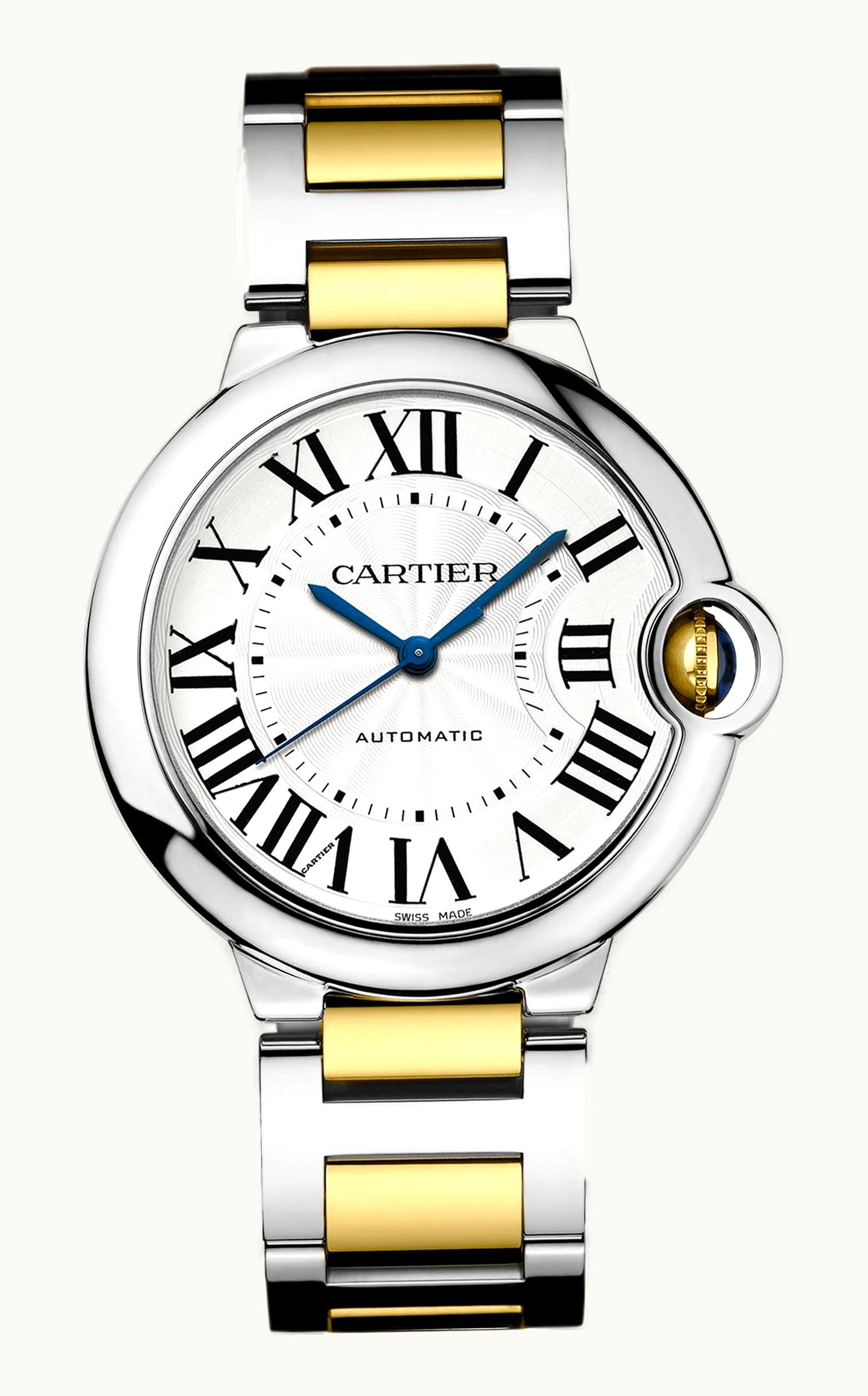 Cartier Ballon Blue de Cartier 36 Automatic Stainless Steel / Yellow Gold / Silver / Bracelet
