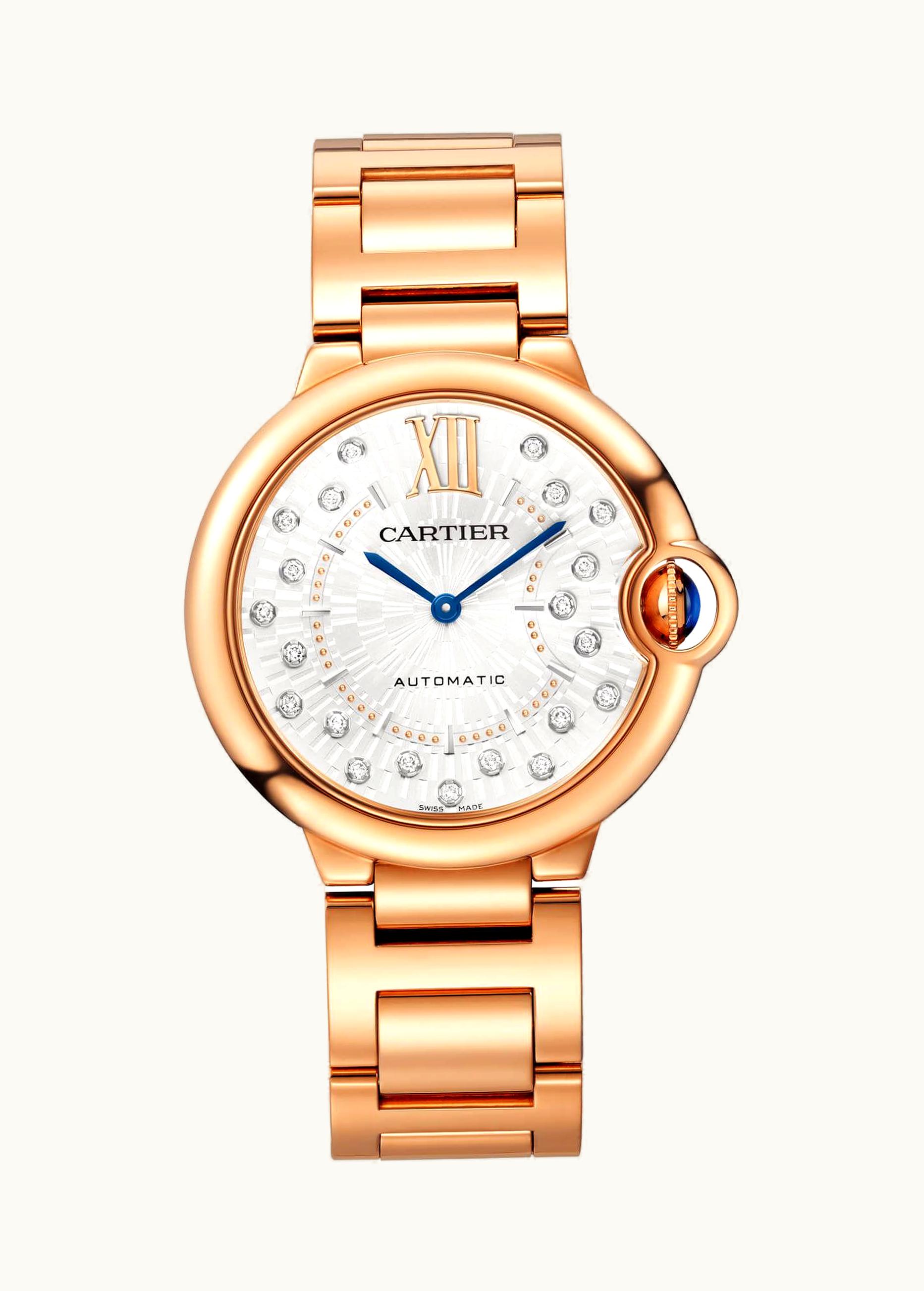 Cartier Ballon Blue de Cartier 36 Automatic Pink Gold / Silver / Bracelet