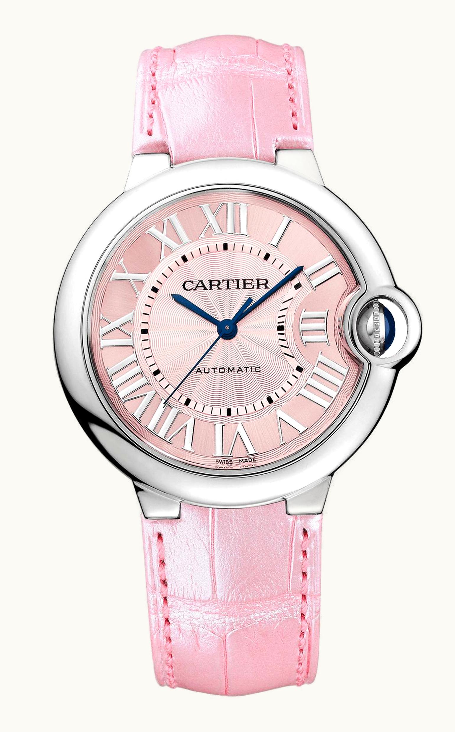 Cartier Ballon Blue de Cartier 36 Automatic Stainless Steel / Pink