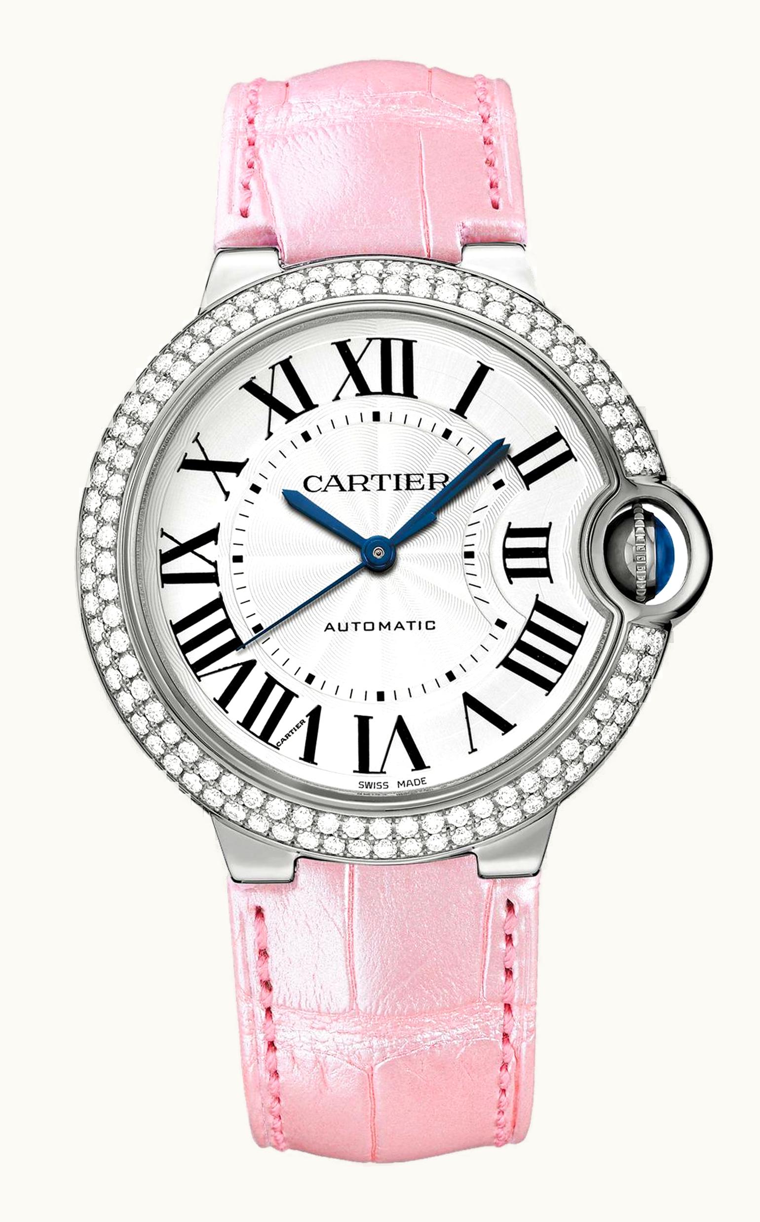 Cartier Ballon Blue de Cartier 36 Automatic White Gold / Diamonds / Pink