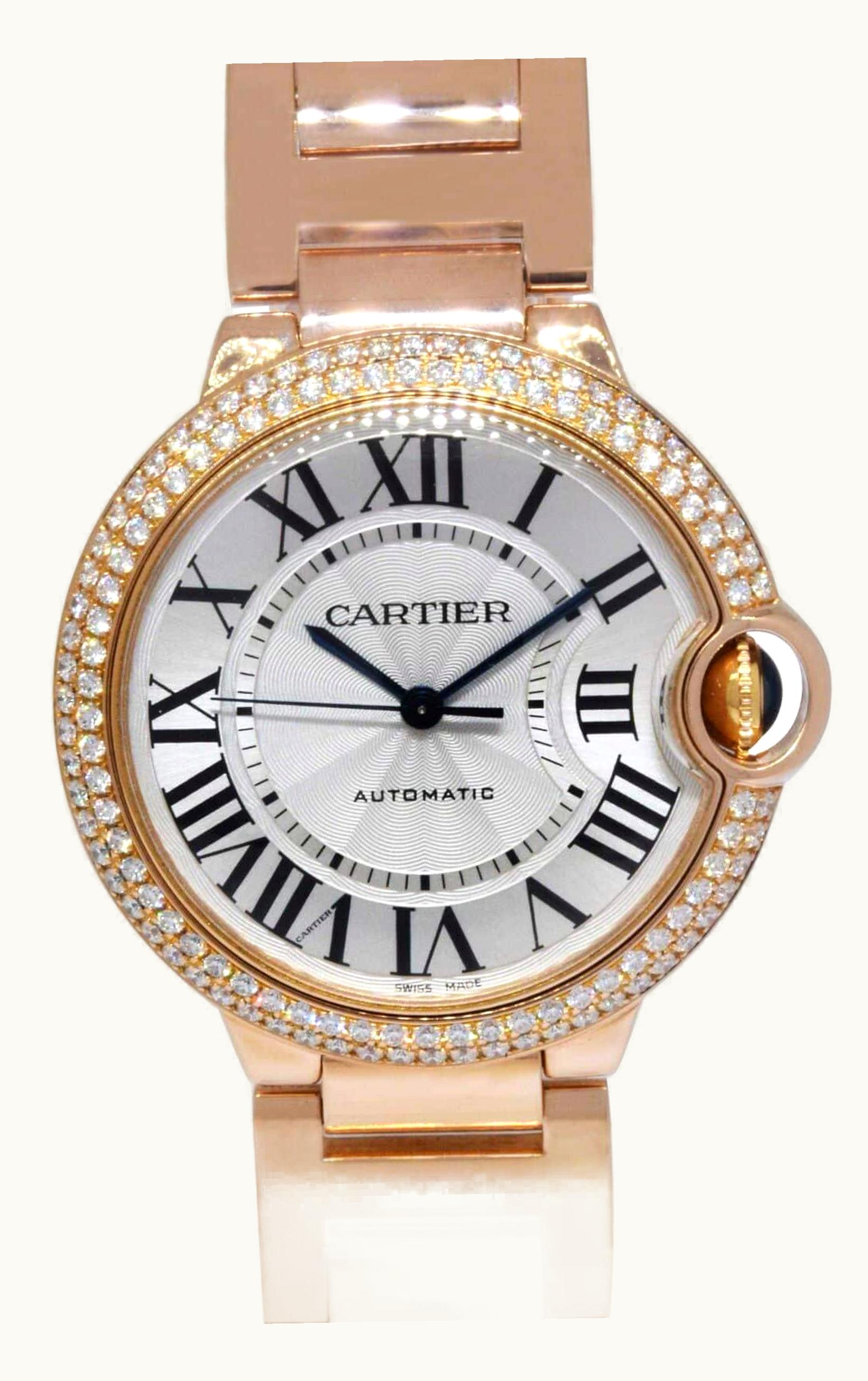 Cartier Ballon Blue de Cartier 36 Automatic Pink Gold / Diamonds / Bracelet