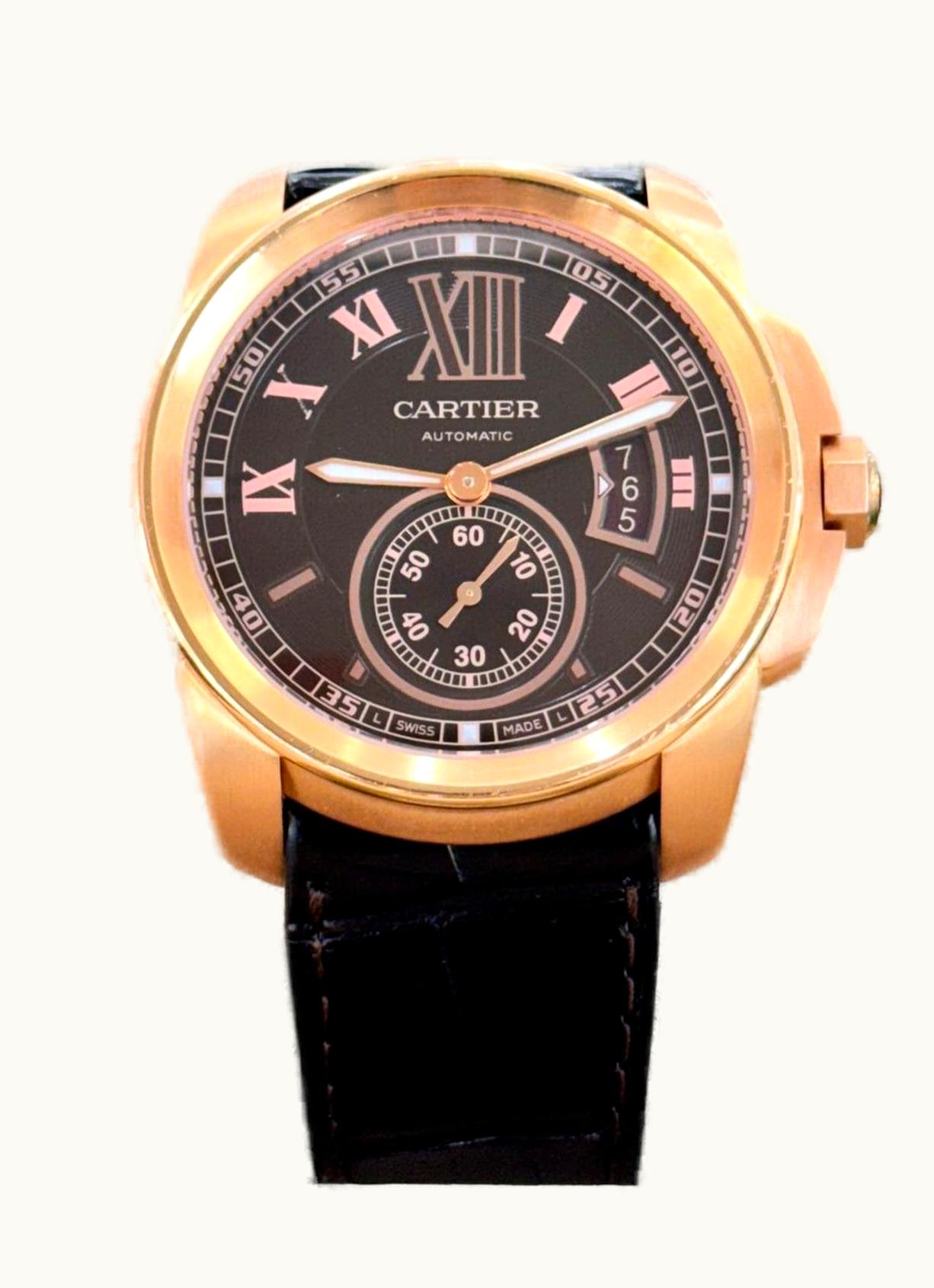 Cartier Calibre de Cartier 42 Stainless Steel / Pink Gold / Chrocolate