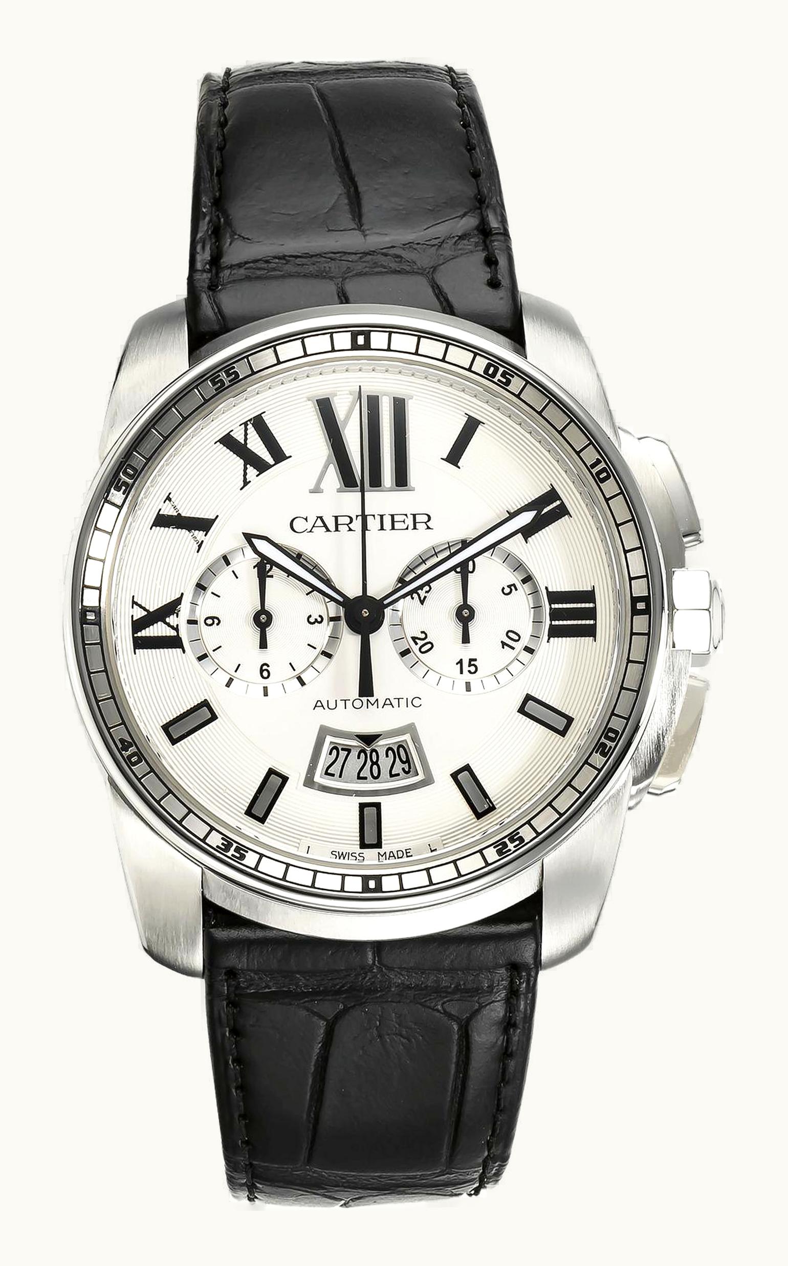 Cartier Calibre de Cartier Chronograph Stainless Steel / Silver