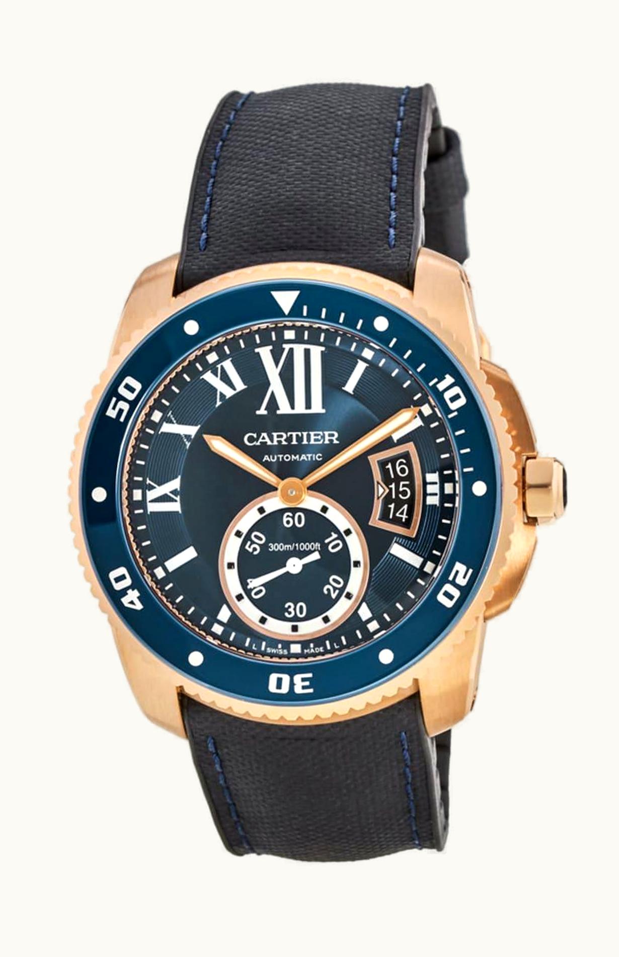 Cartier Calibre de Cartier Diver Pink Gold / Blue