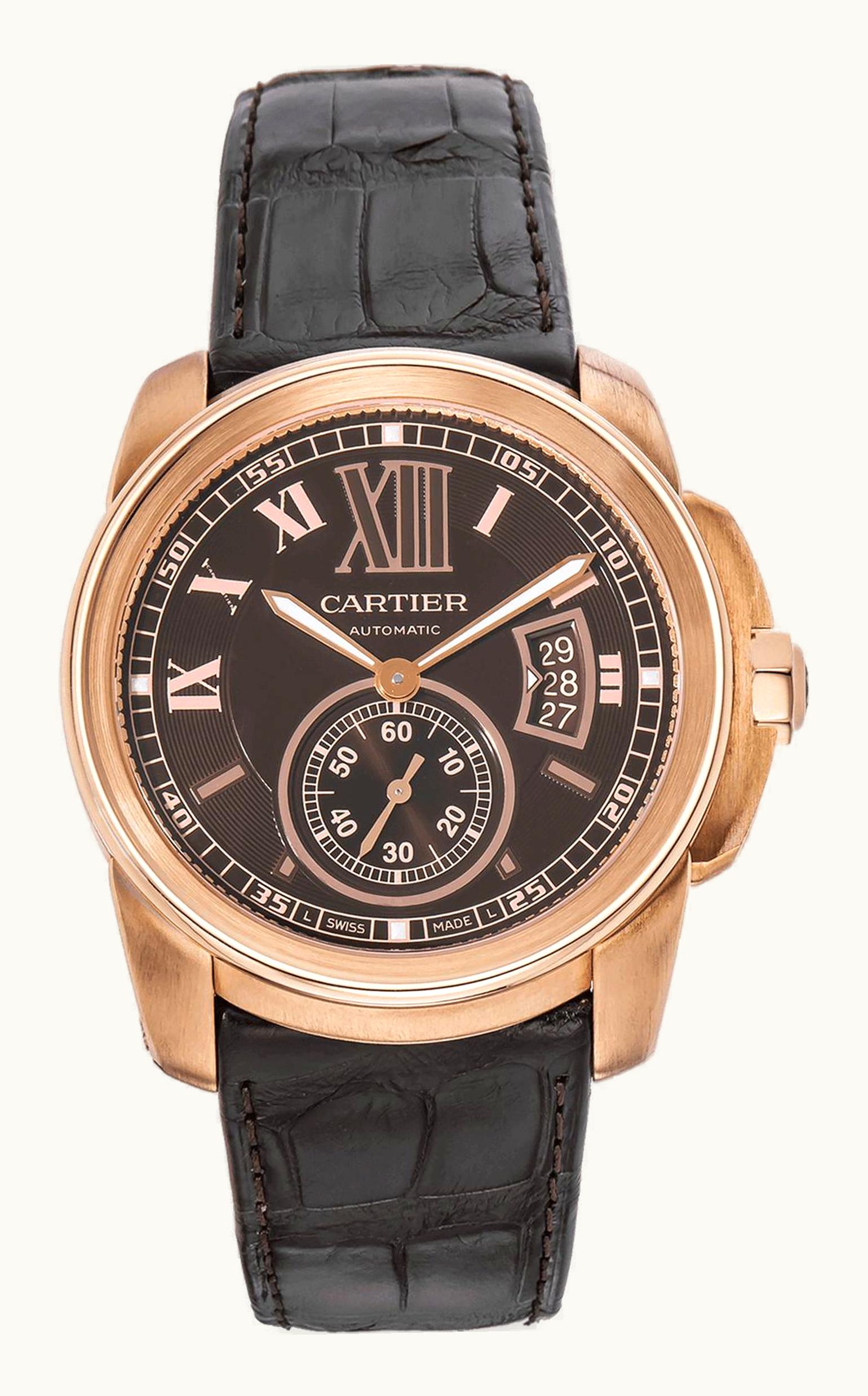Cartier Calibre de Cartier 42 Pink Gold / Chocolate