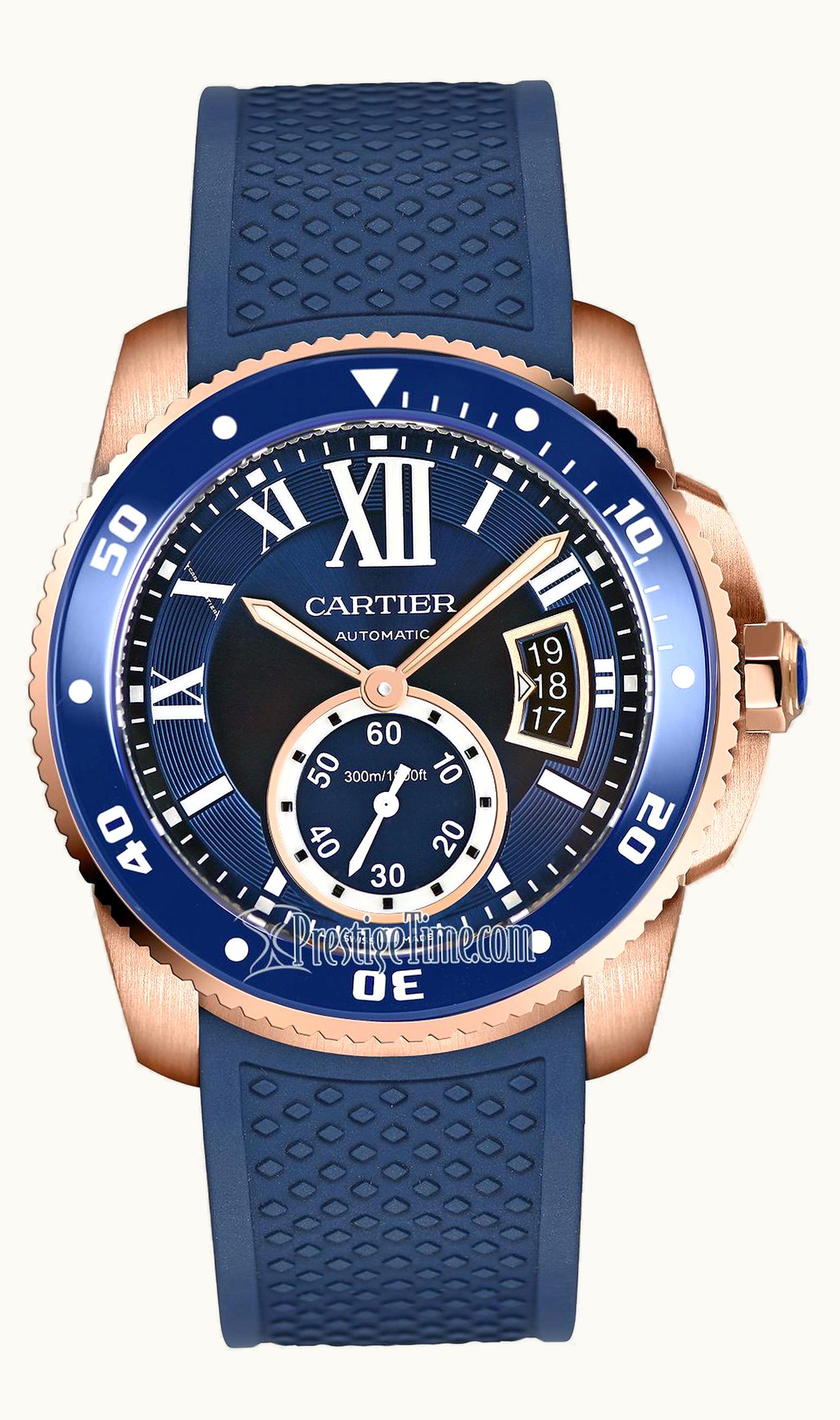 Cartier Calibre de Cartier Diver Pink Gold / Blue