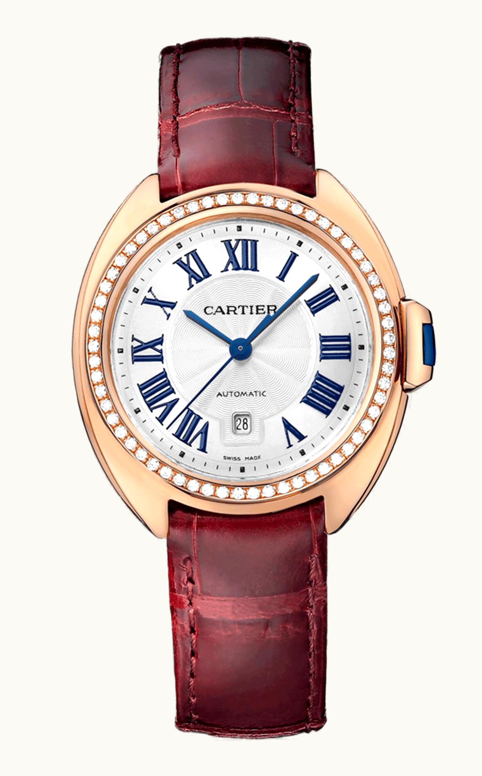 Cartier Clé de Cartier 35 White Gold / Full Diamonds / Red