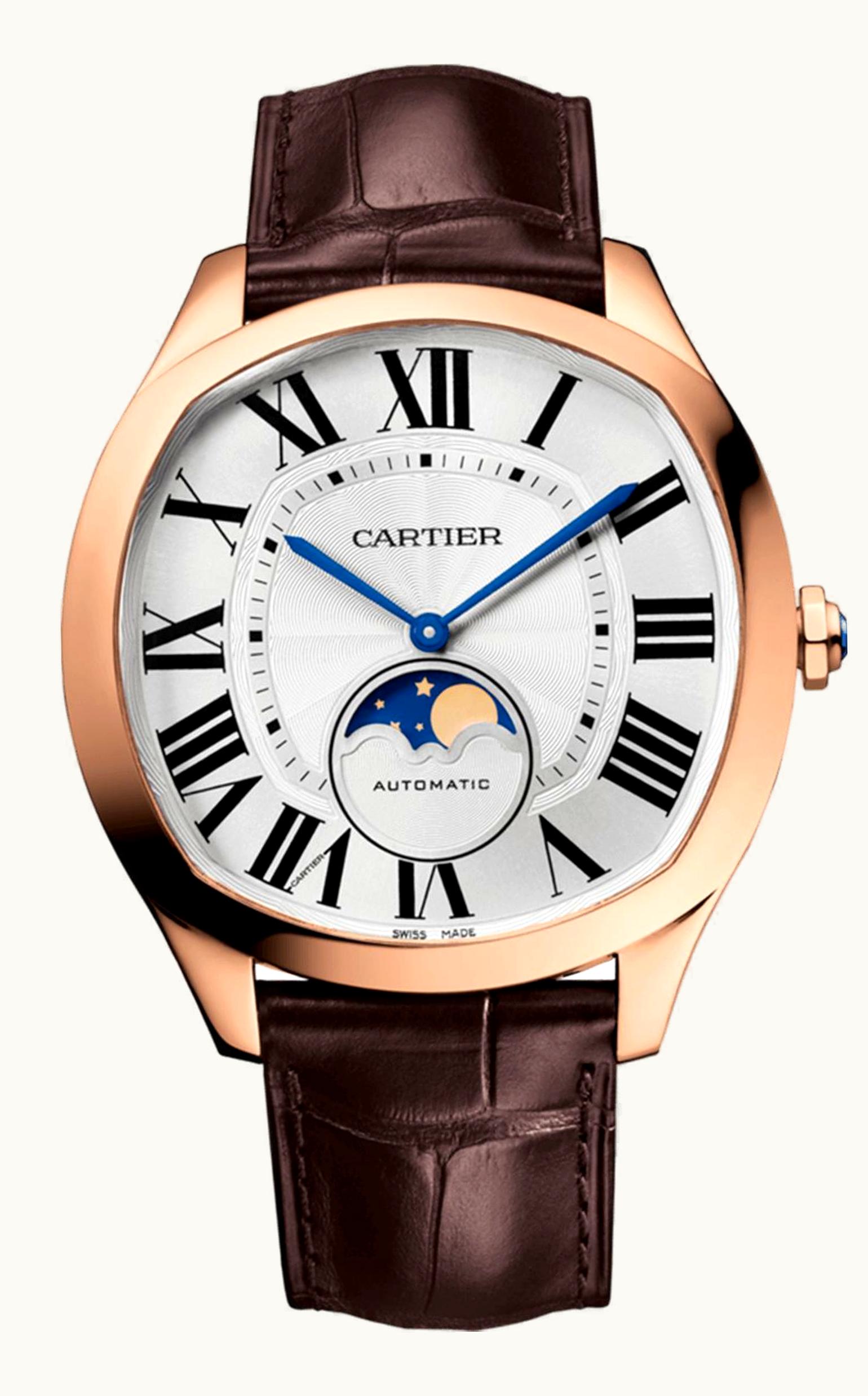 Cartier Drive de Cartier Moon Phases Pink Gold / Silver