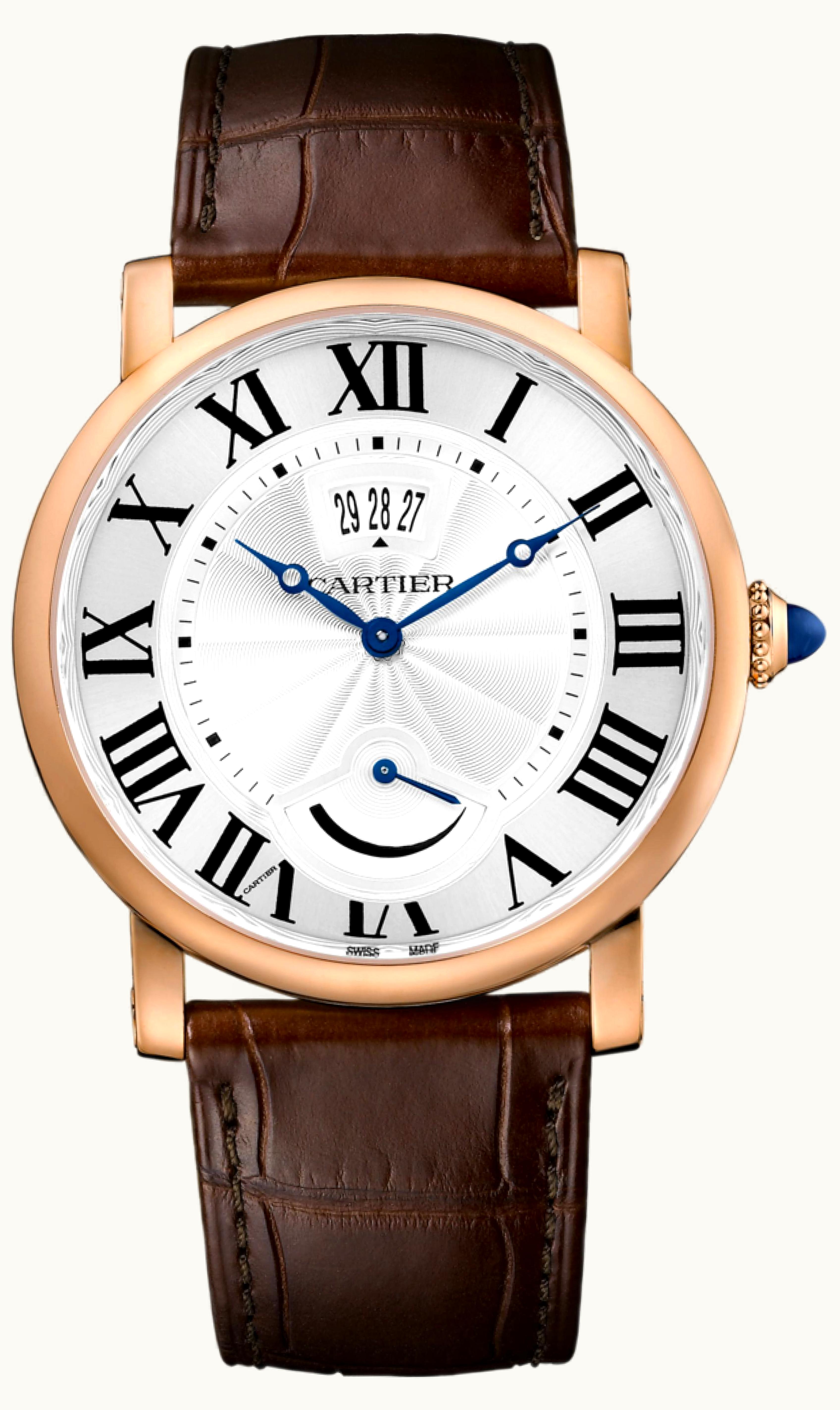 Cartier Rotonde de Cartier Calendar Aperture and Power Reserve Pink Gold / Silver