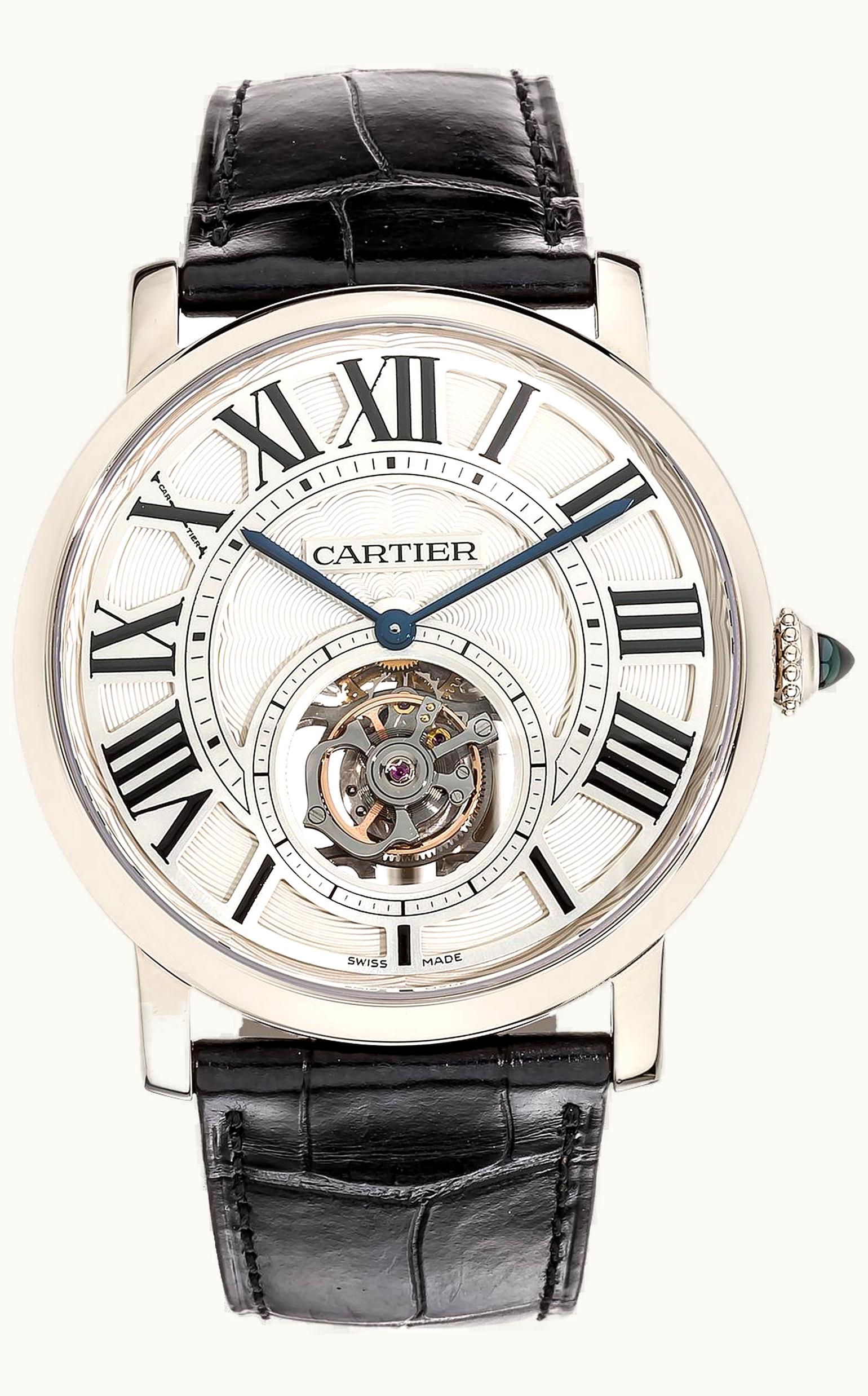 Cartier Rotonde de Cartier Flying Tourbillon White Gold / Silver