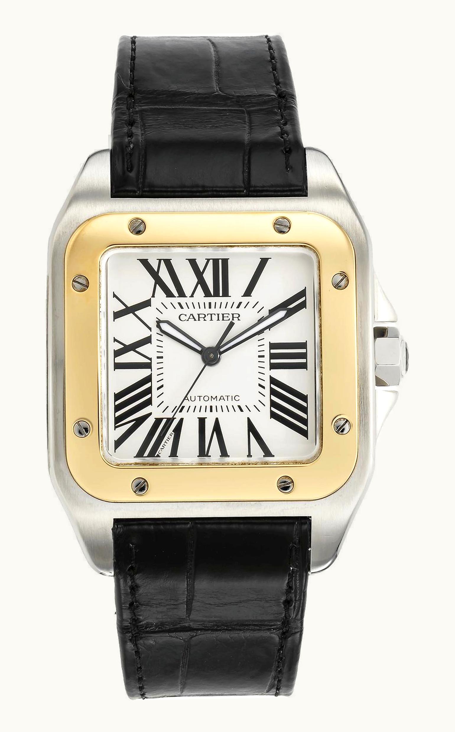 Cartier Santos 100 41.3 Stainless Steel / Yellow Gold