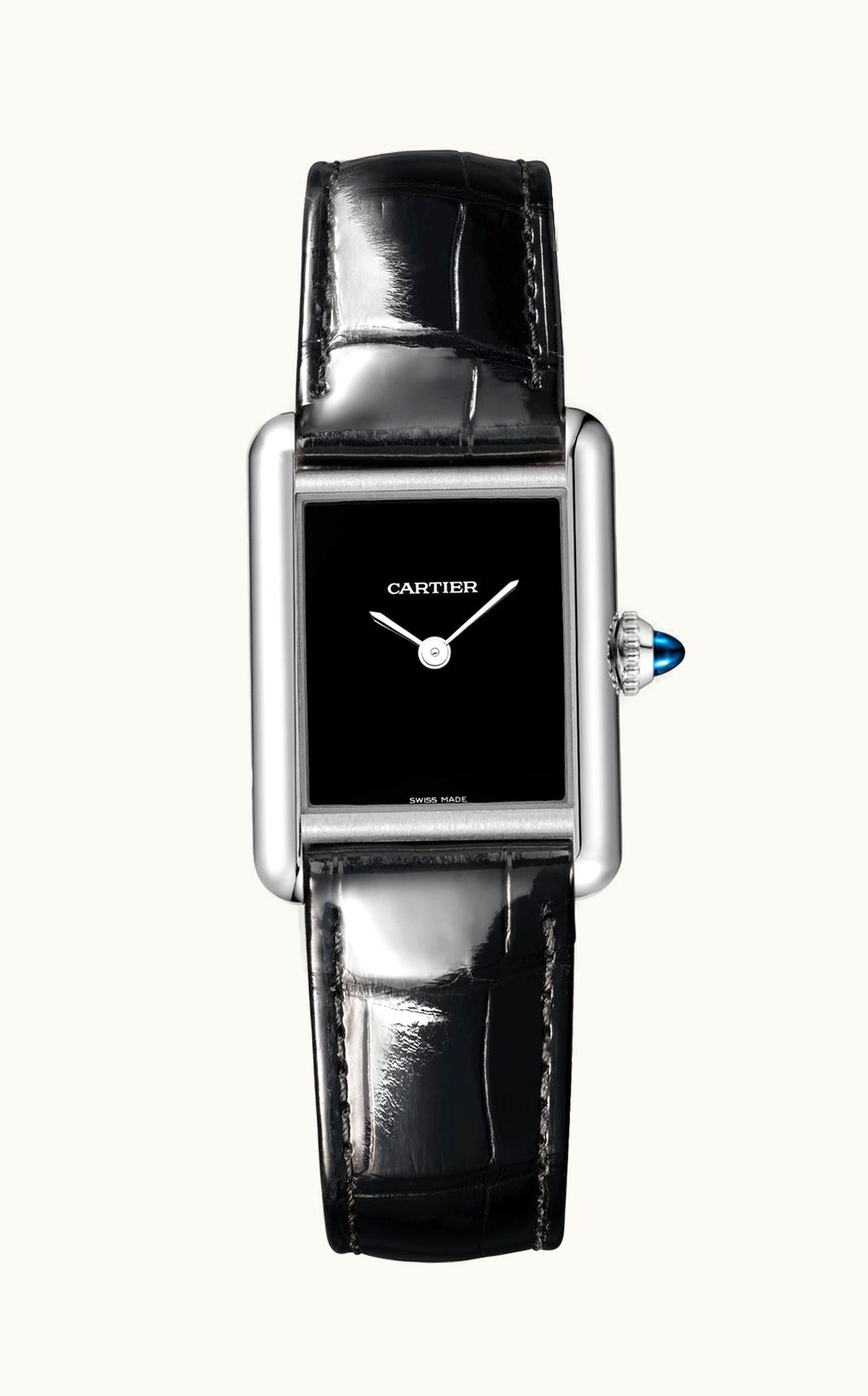 Cartier Tank Must Small Quartz Stainless Steel / Black