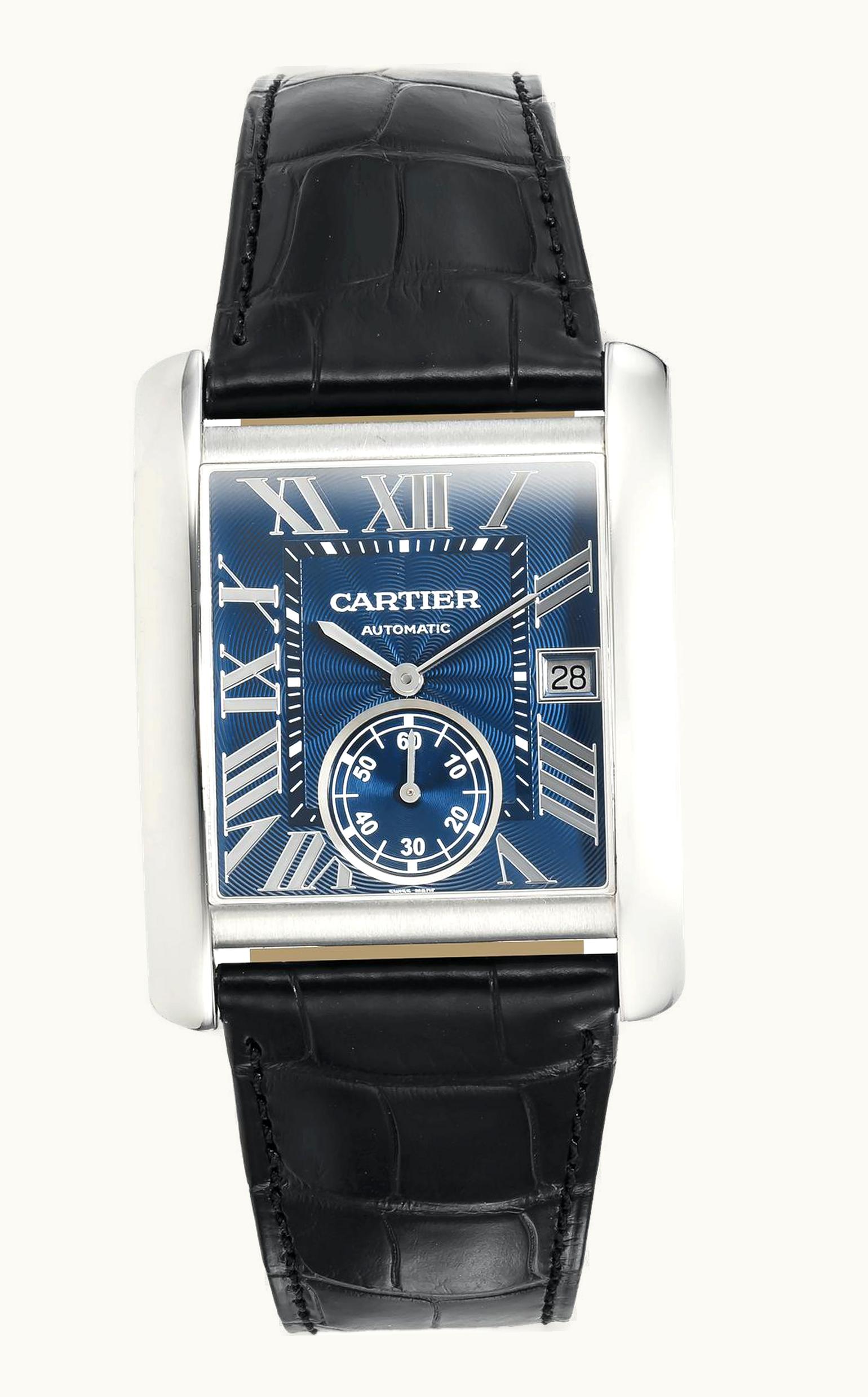 Cartier Tank MC 34.3 Stainless Steel / Blue
