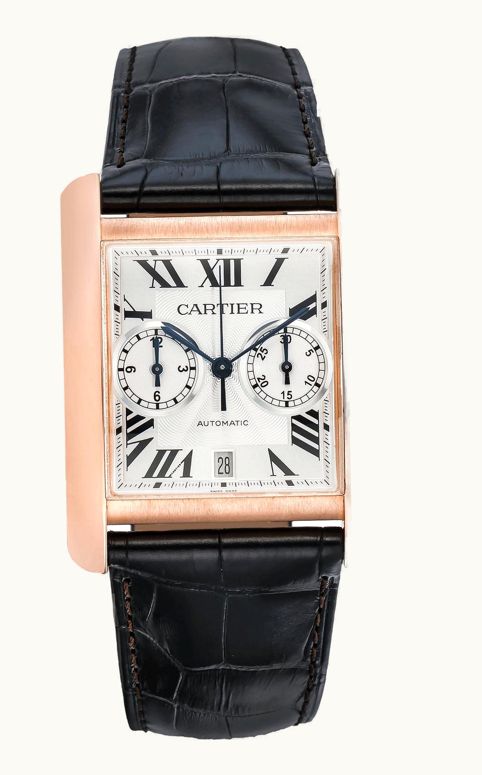 Cartier Tank MC 34.3 Chronograph Pink Gold / Silver