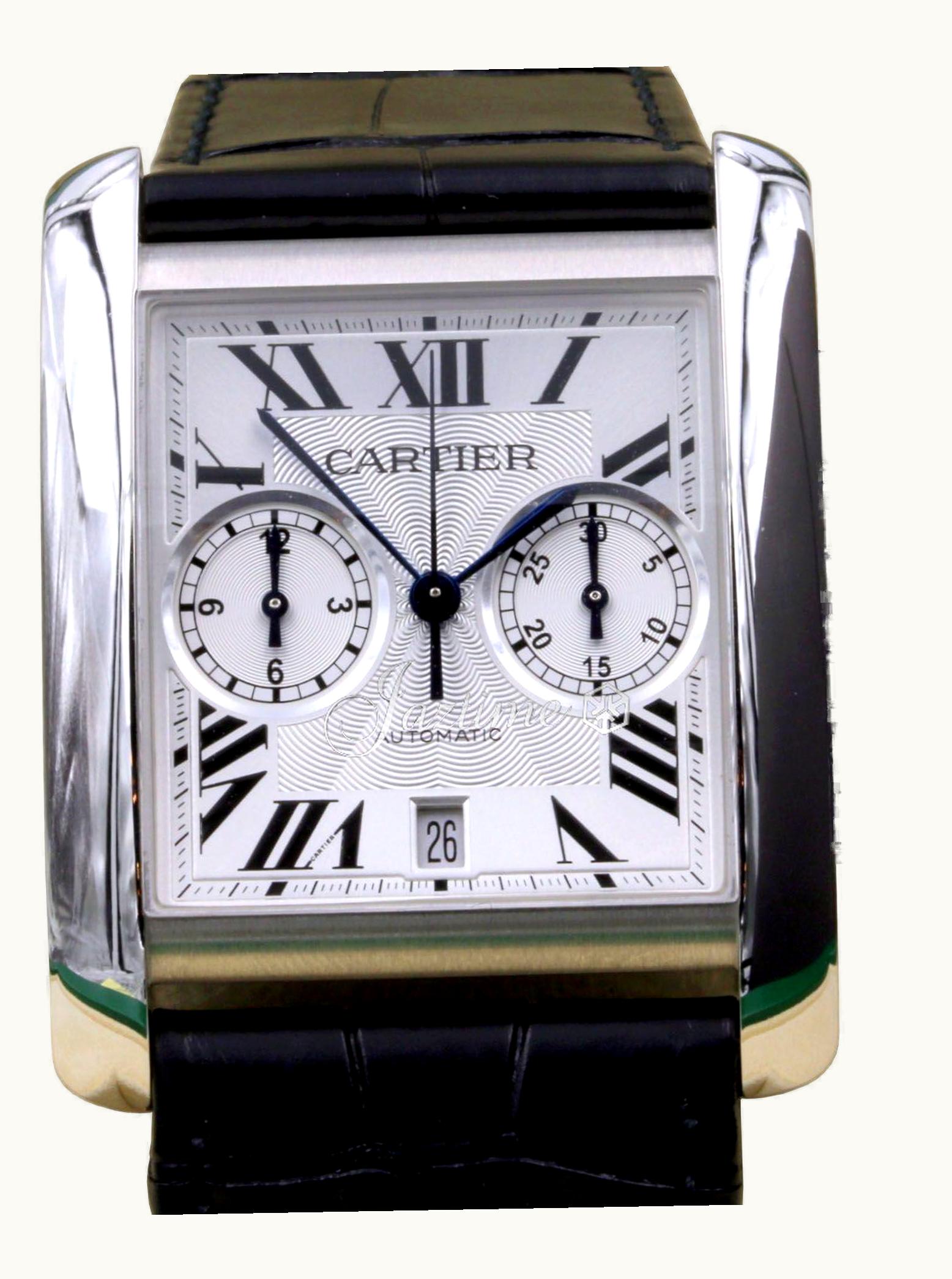 Cartier Tank MC 34.3 Chronograph Stainless Steel / Silver