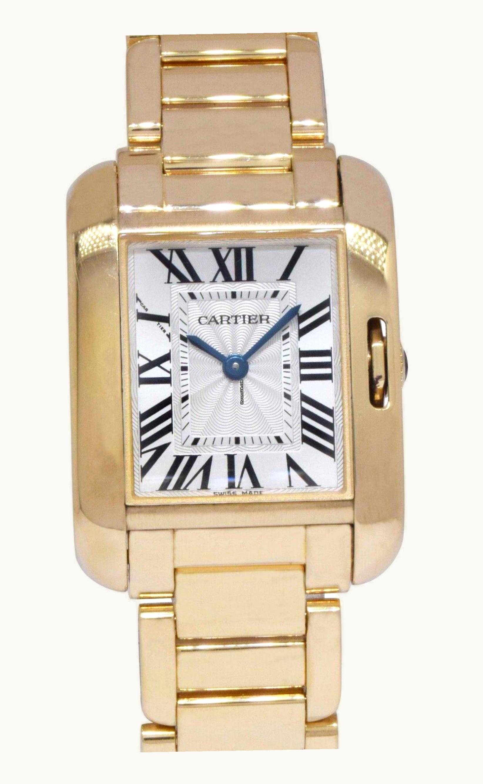 Cartier Tank Anglaise 29.8 Yellow Gold / Silver / Bracelet