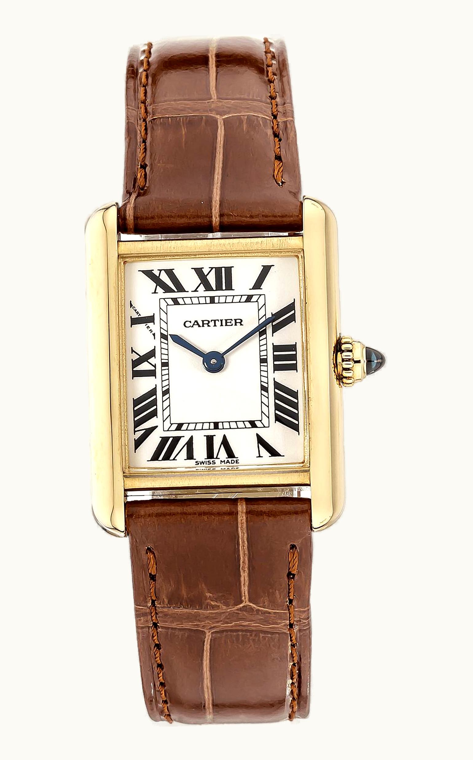 Cartier Tank Louis Cartier Small Quartz Yellow Gold / Silver