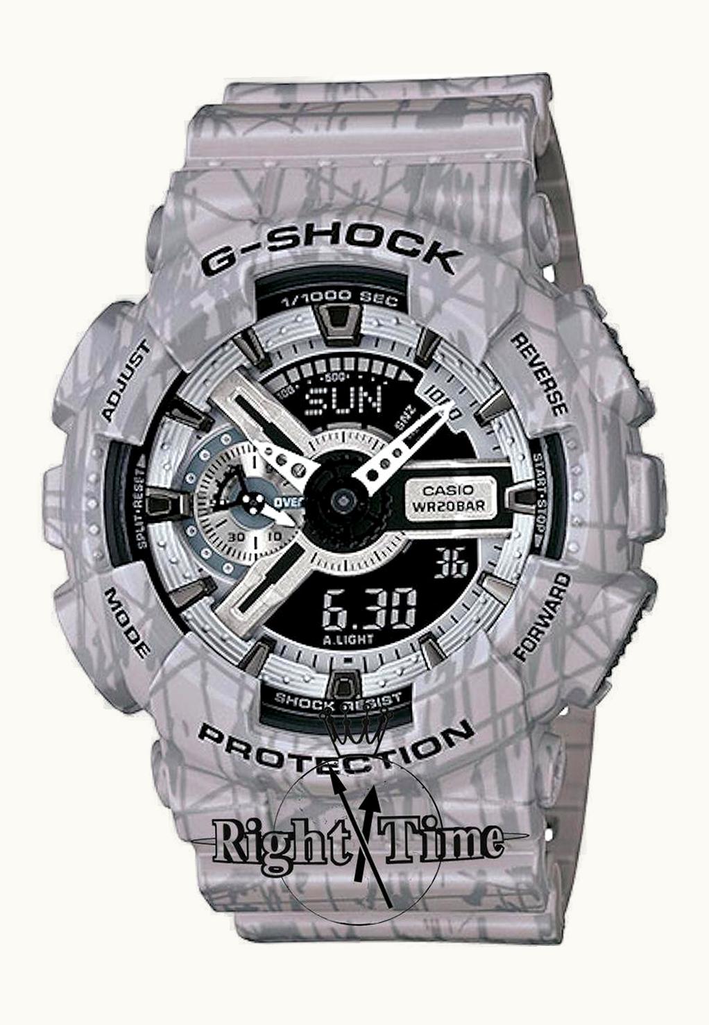 Casio G-A110SL-8A Grey Slash