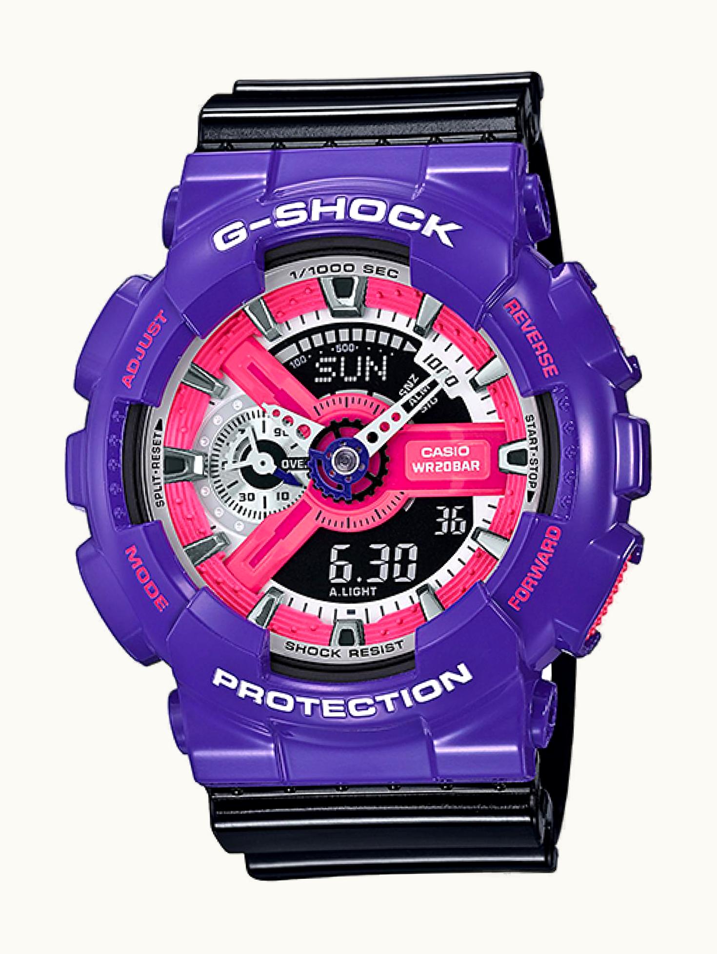 Casio GA-110-DN-6A Dusty Neon Purple