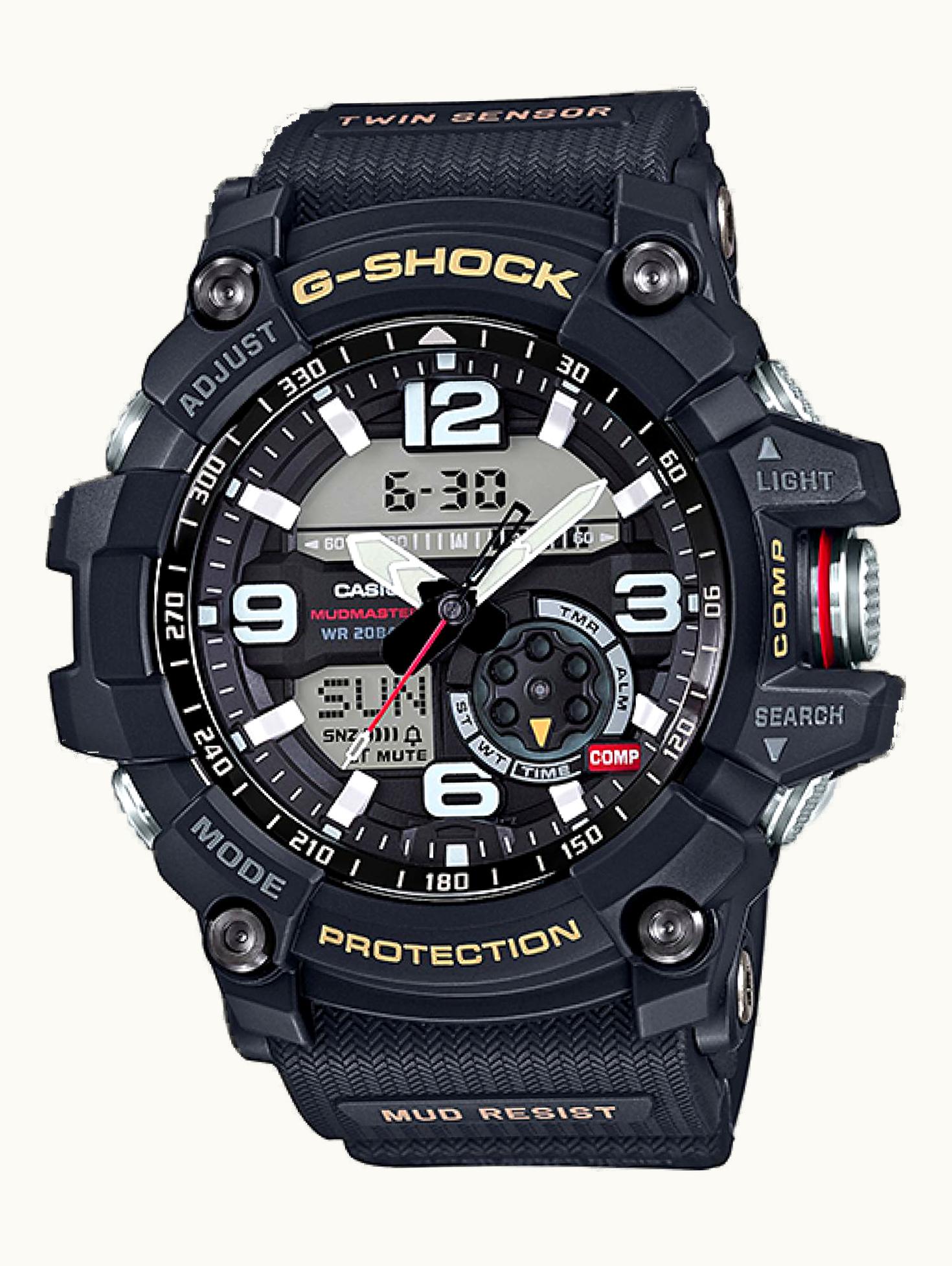 Casio G-Shock Mudmaster Twin Sensor Black / Black