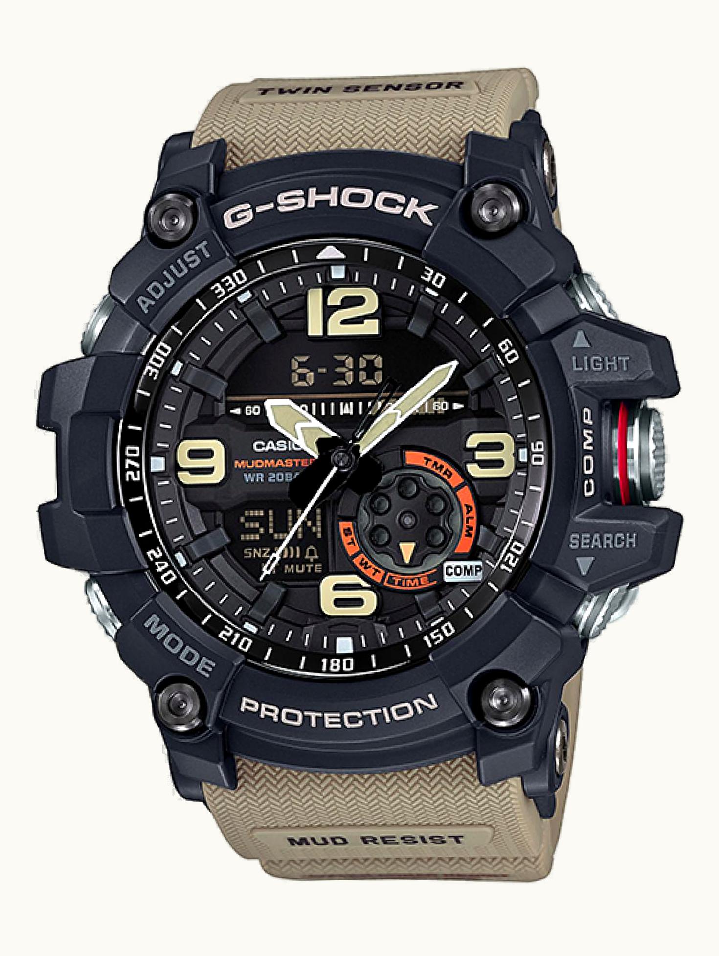 Casio G-Shock Mudmaster Twin Sensor Black / Beige
