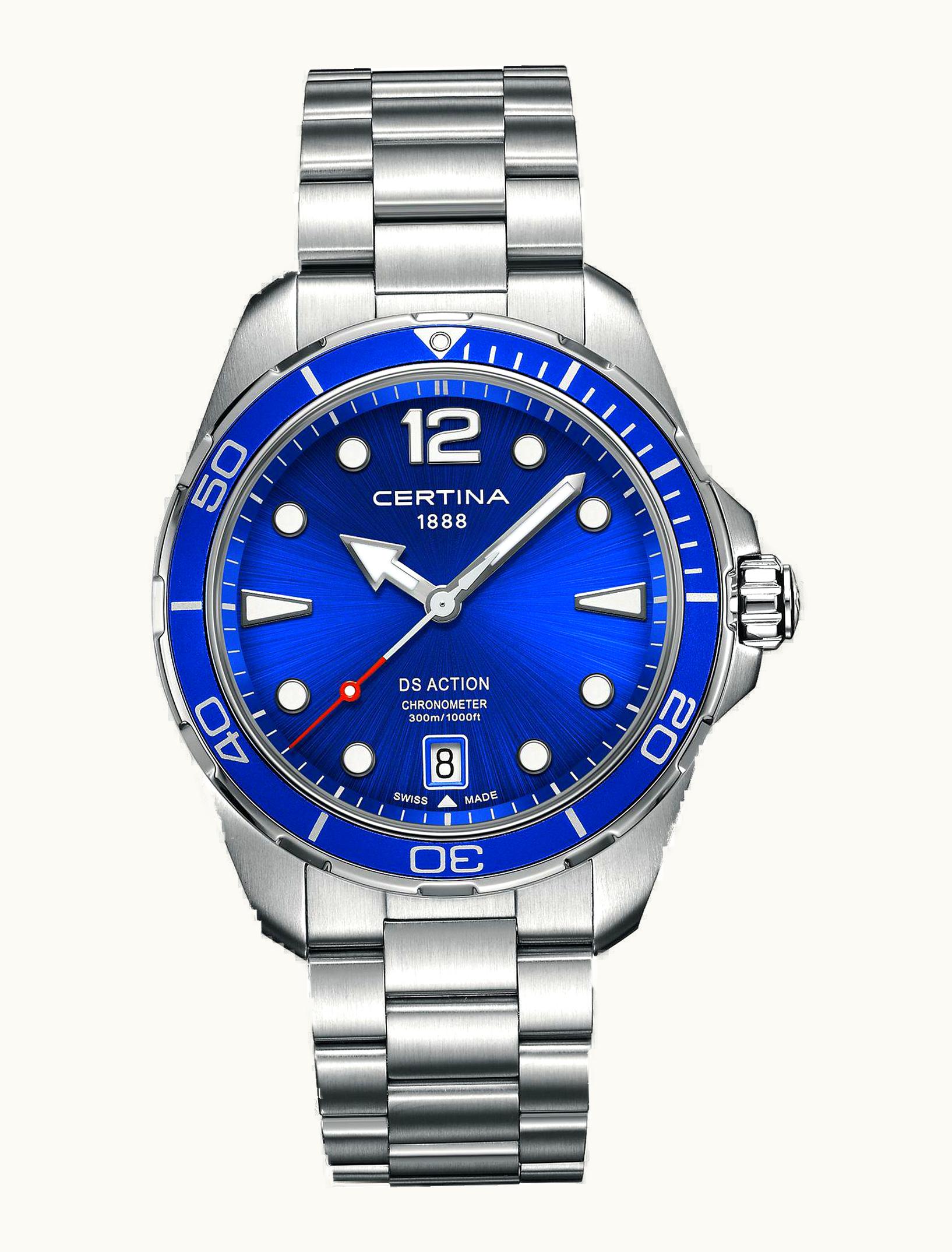 Certina DS Action 43 Quartz Stainless Steel / Blue