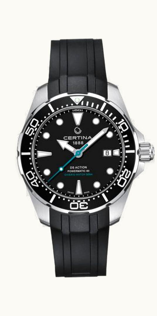 Certina DS Action Diver Powermatic 80 Stainless Steel / Black / Rubber / Sea Turtle Conservancy