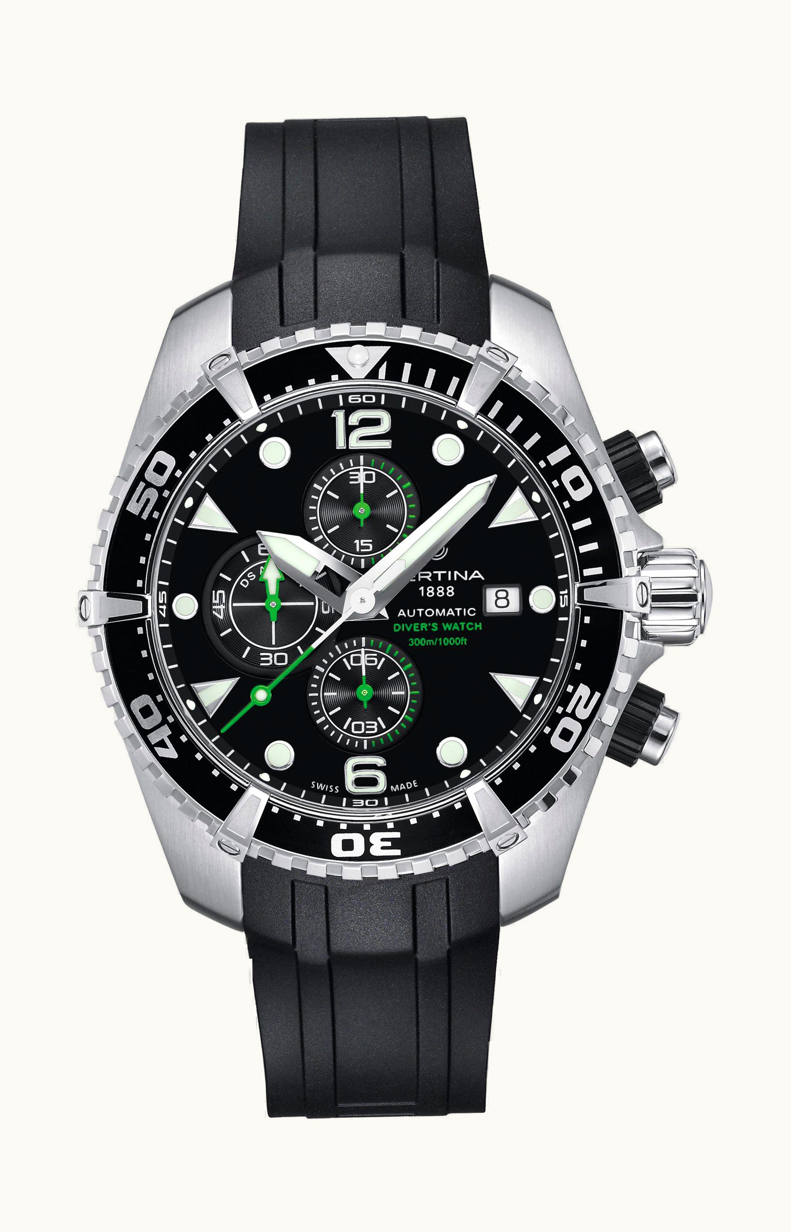 Certina DS Action Diver Chronograph Automatic Stainless Steel / Black / Rubber