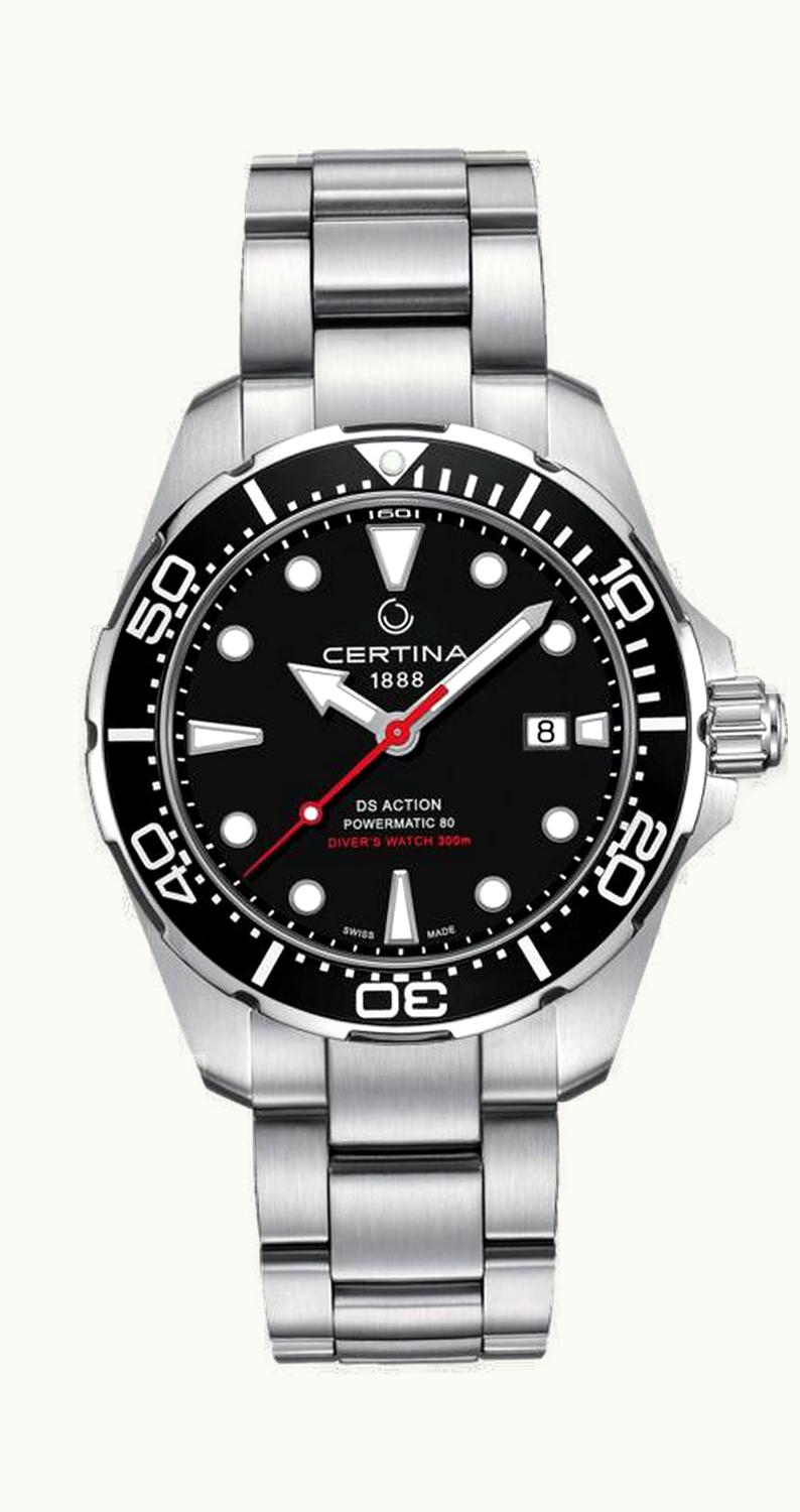 Certina DS Action Diver Powermatic 80 Stainless Steel / Black / Bracelet