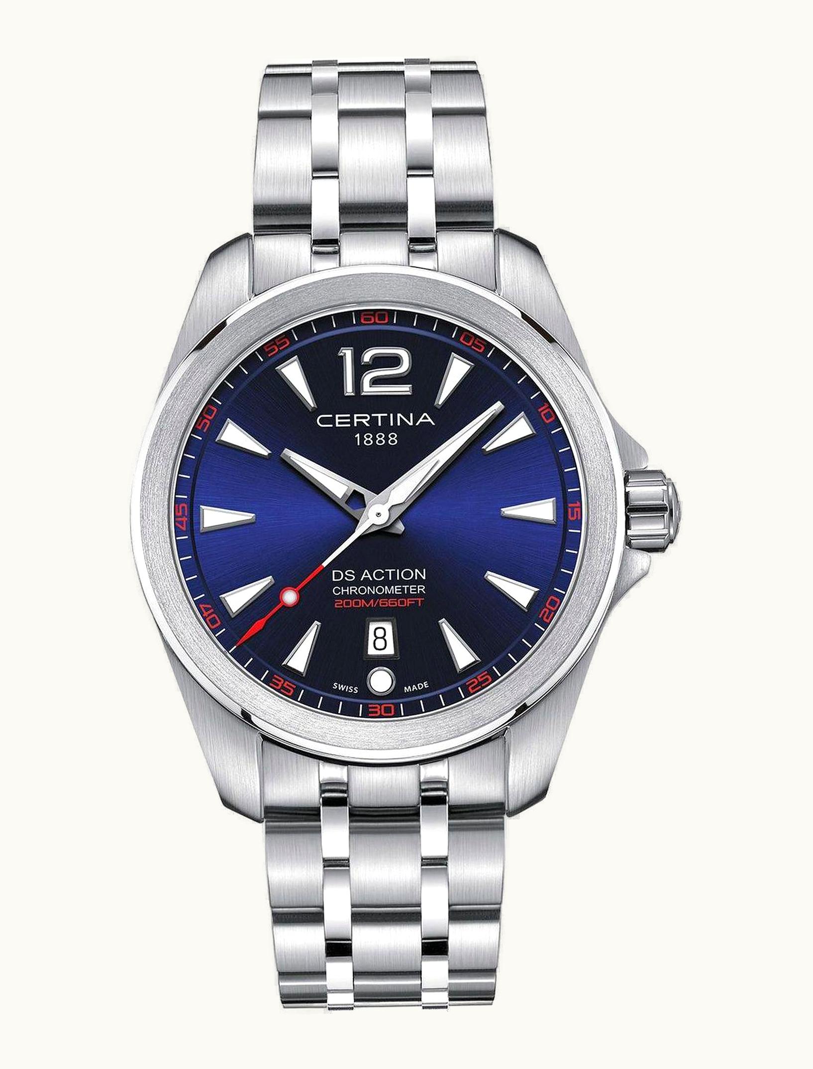 Certina DS Action 41 Quartz Stainless Steel / Blue