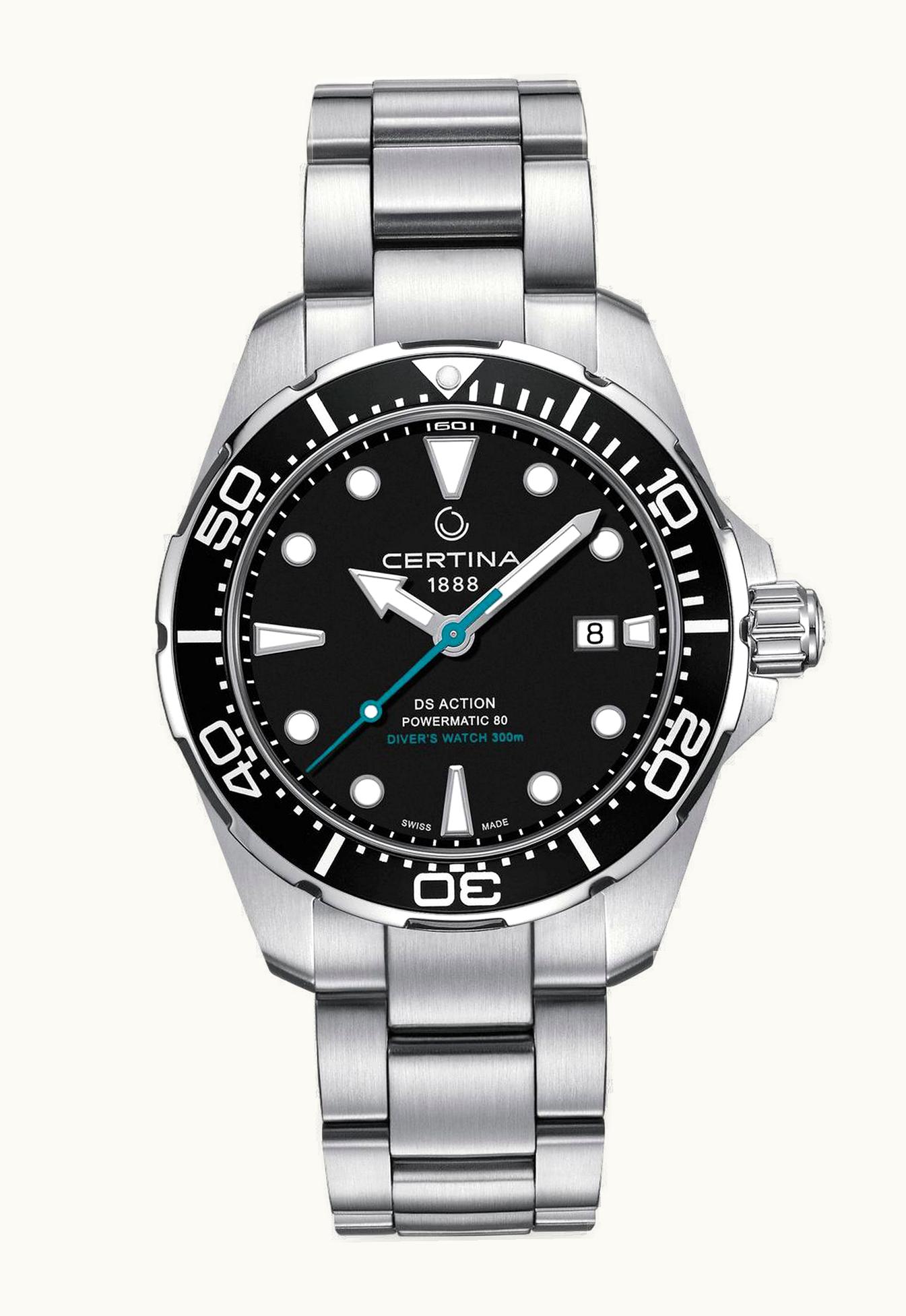 Certina DS Action Diver Powermatic 80 Stainless Steel / Black / Bracelet / Sea Turtle Conservancy