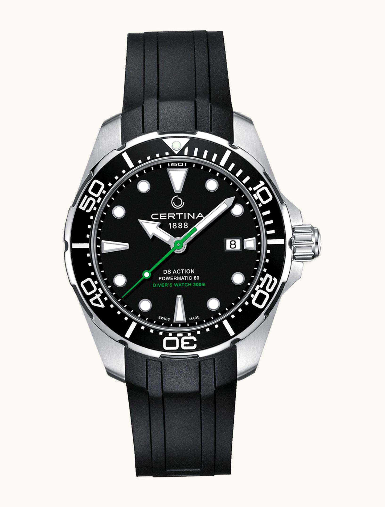 Certina DS Action Diver Powermatic 80 43 Stainless Steel / Black / Rubber