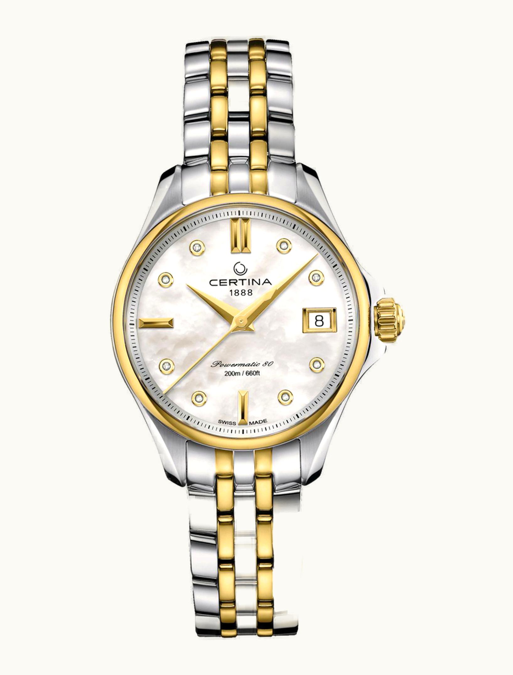 Certina DS Action 34.5 Powermatic Stainless Steel / Yelllow Gold / MOP