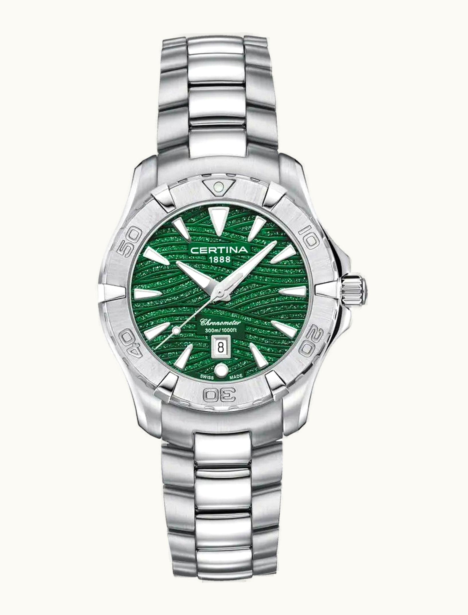 Certina DS Action Lady Stainless Steel / Green / Bracelet