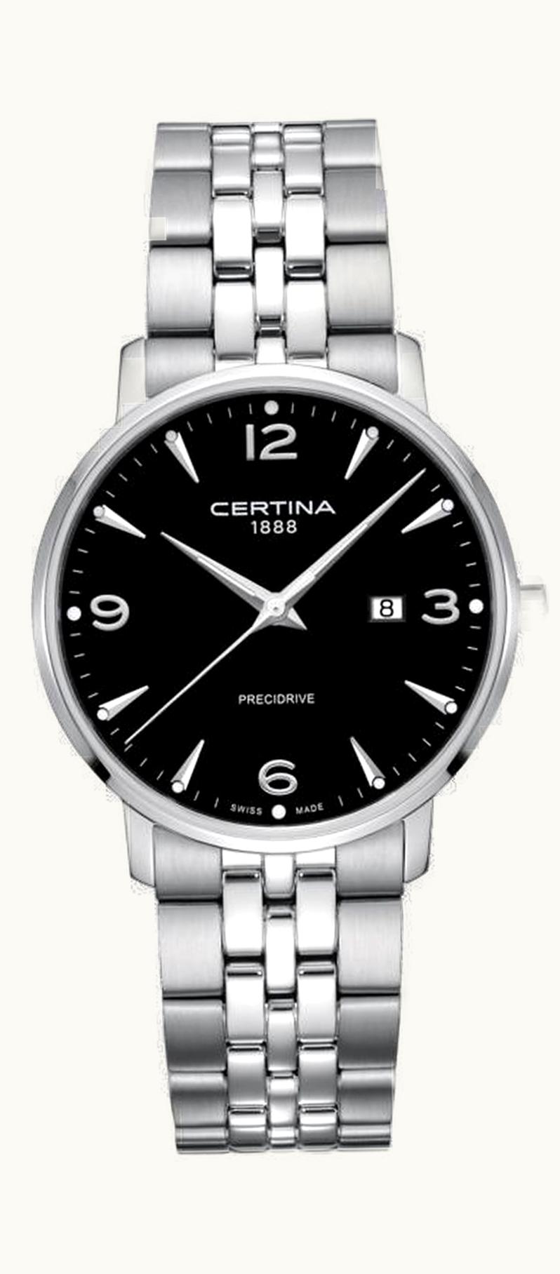Certina DS Caimano 39 Stainless Steel / Black / Bracelet