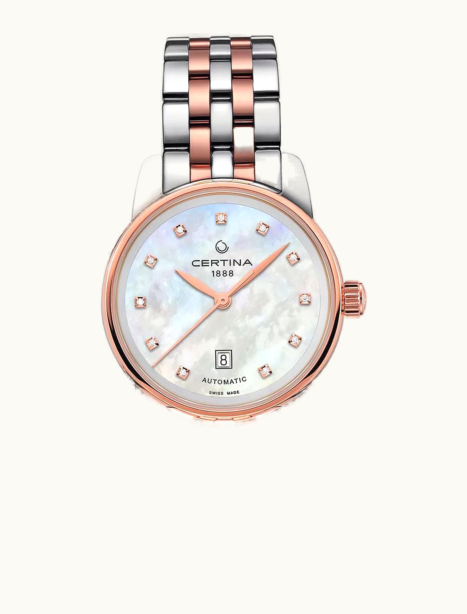 Certina DS First Lady Ceramic Chrono Rose White