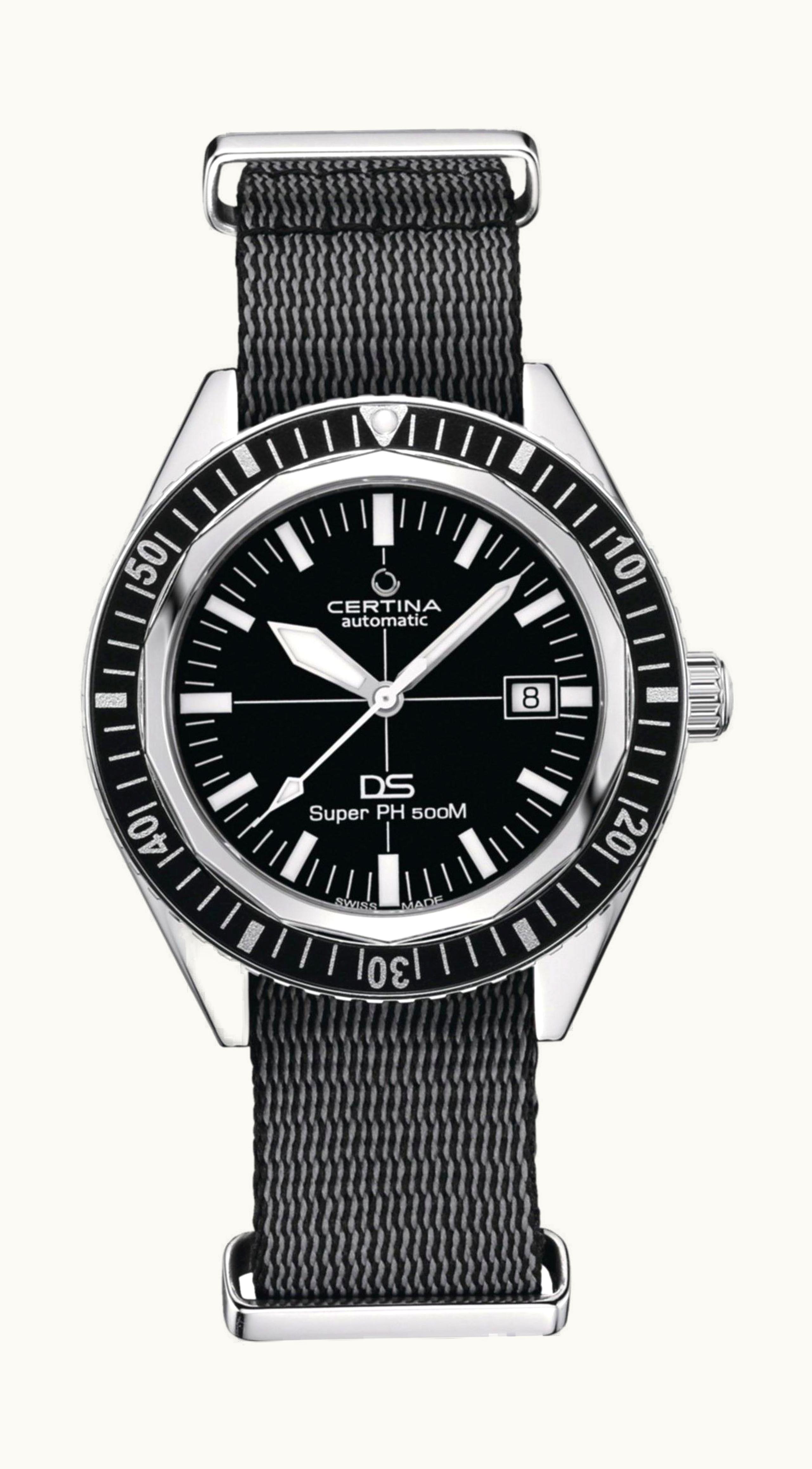 Certina DS Super PH500M Stainless Steel / Black / NATO