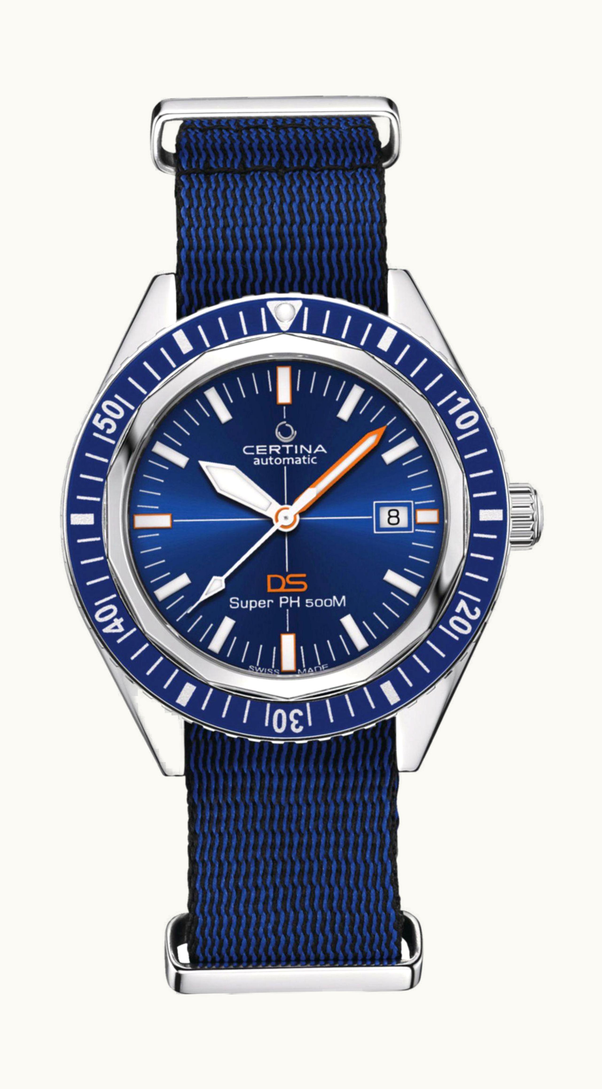 Certina DS Super PH500M Stainless Steel / Blue / Sea Turtle Conservancy