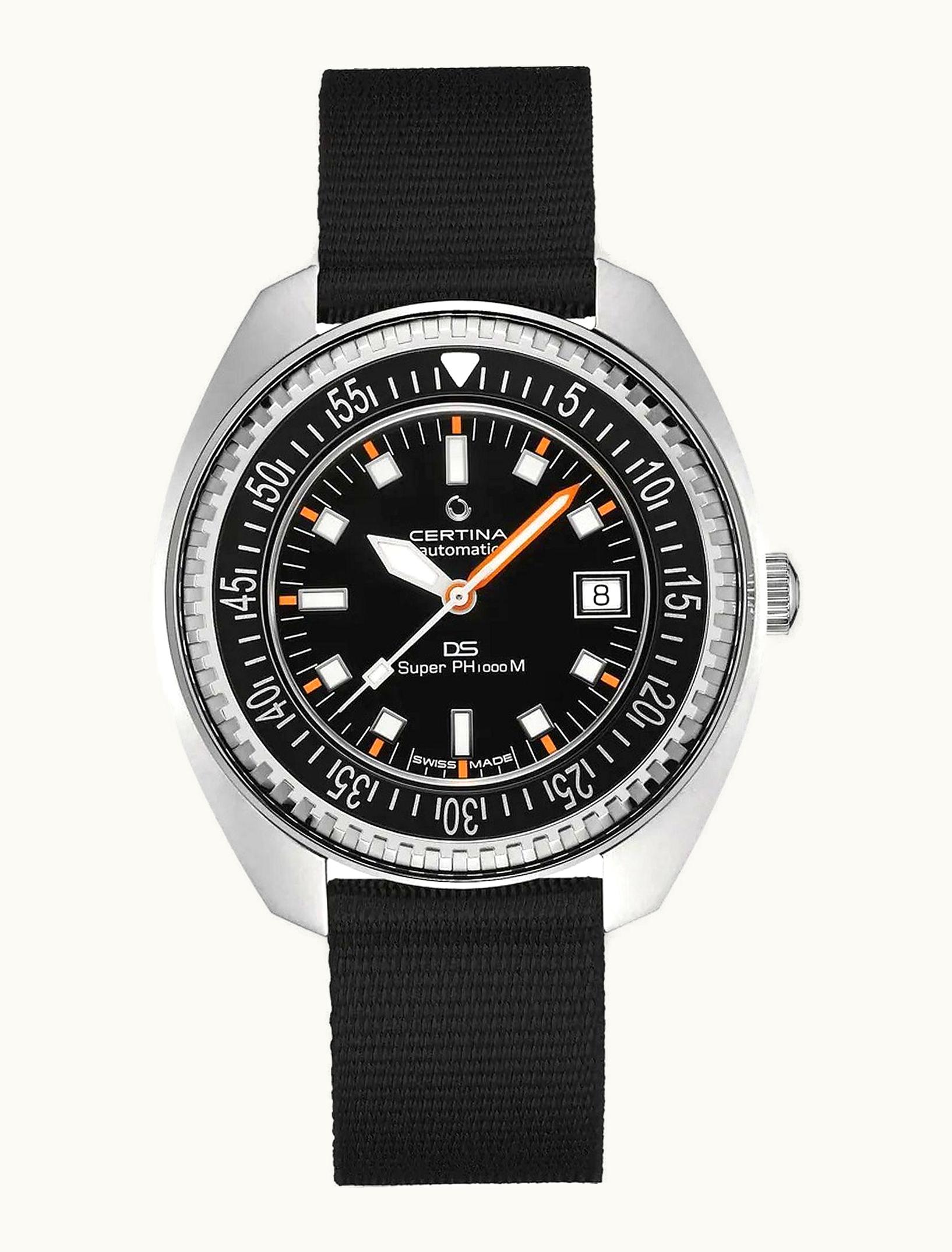 Certina DS Super PH1000M Stainless Steel / Black / TIDE